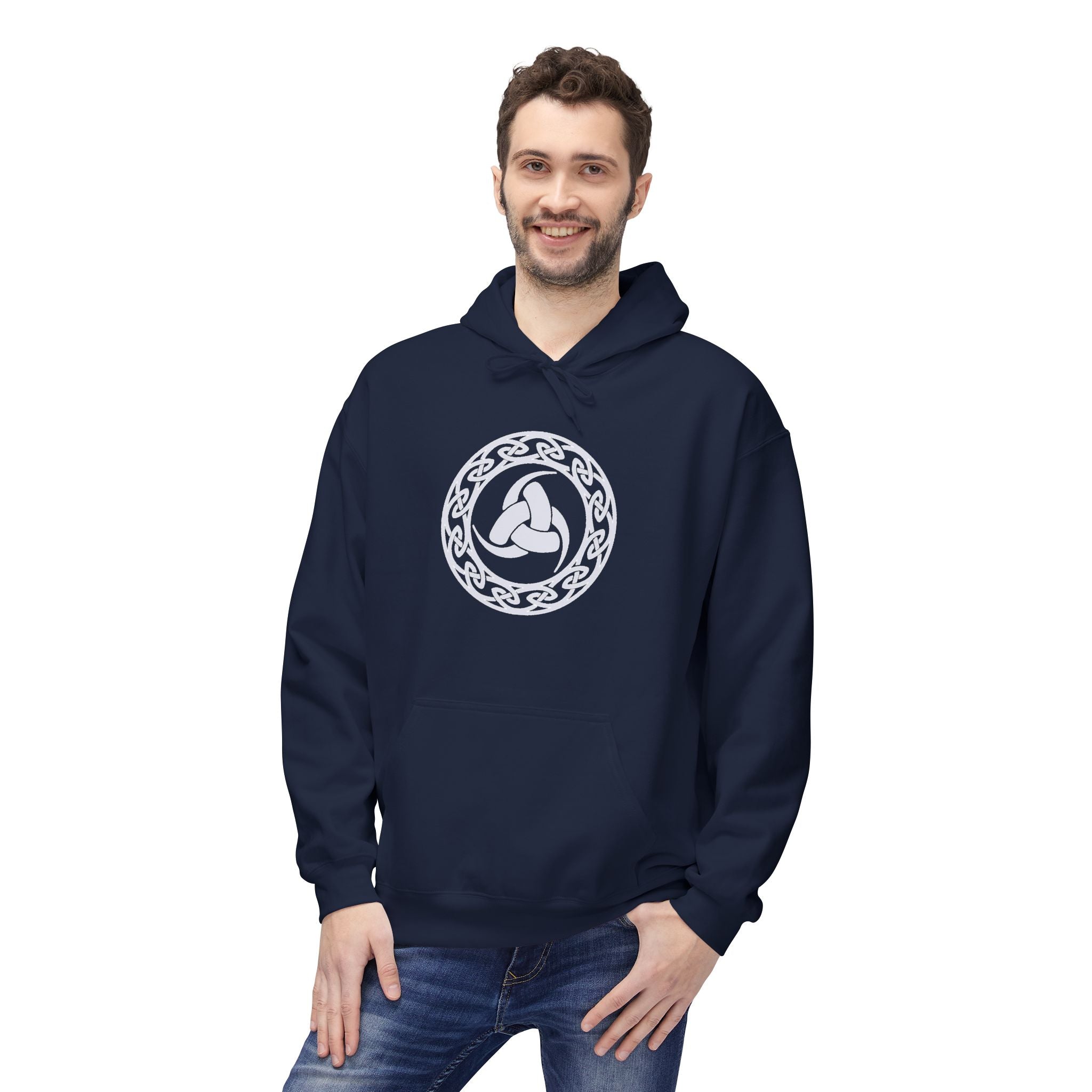 Viking Celtic Knot Hoodie –The Triple Horn of Odin – The Horn Triskelion