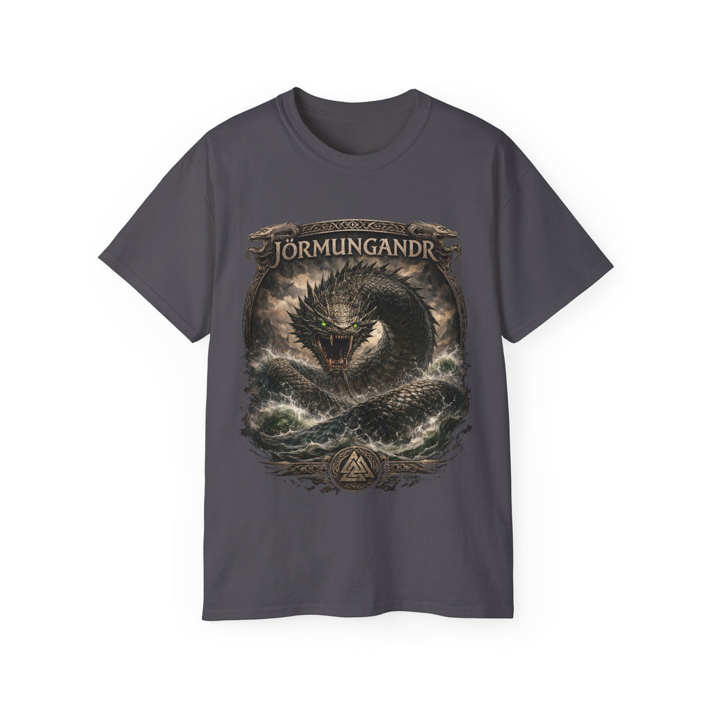 Jörmungandr Norse Mythology Cotton T-Shirt – Serpent of Midgard