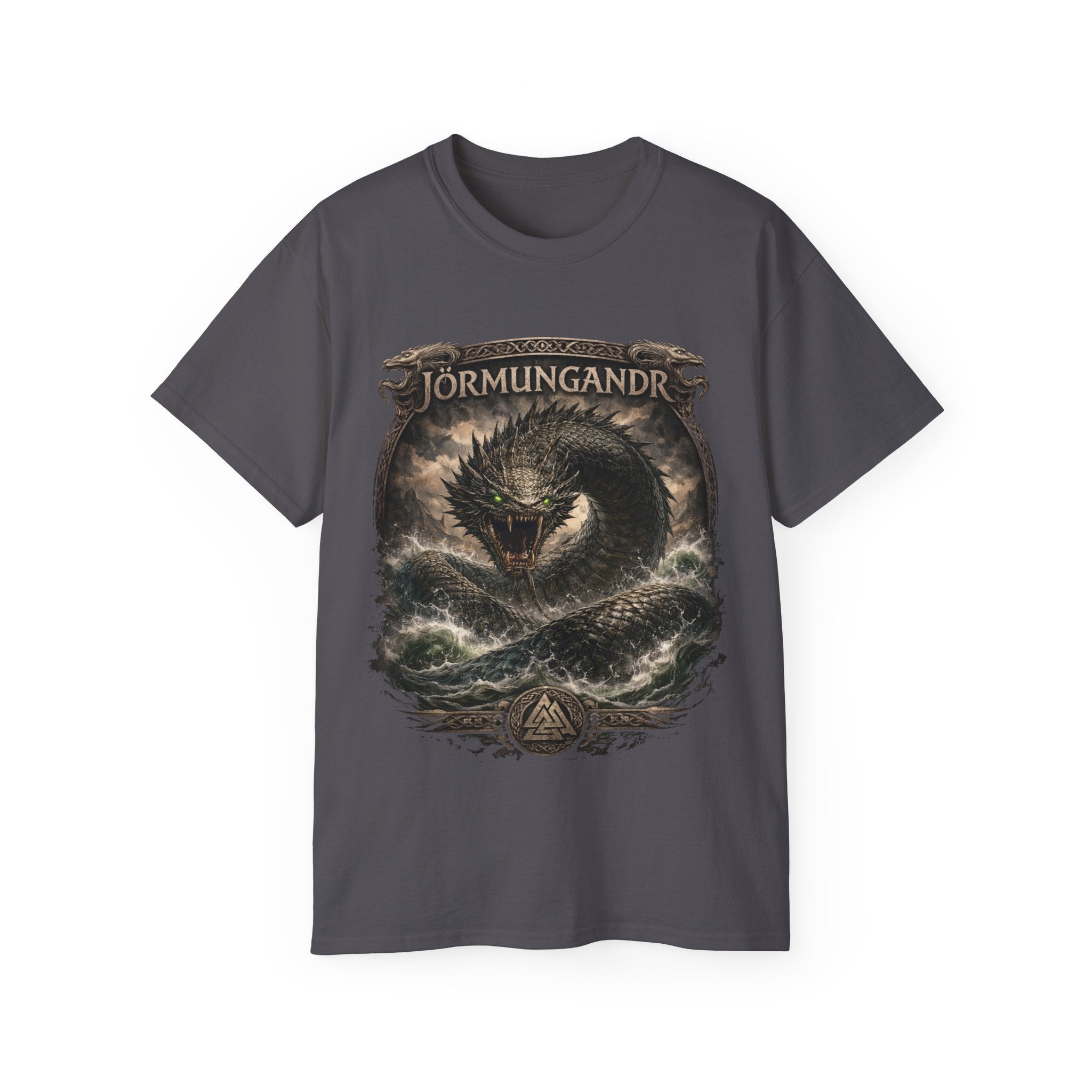 Jörmungandr Norse Mythology Cotton T-Shirt – Serpent of Midgard