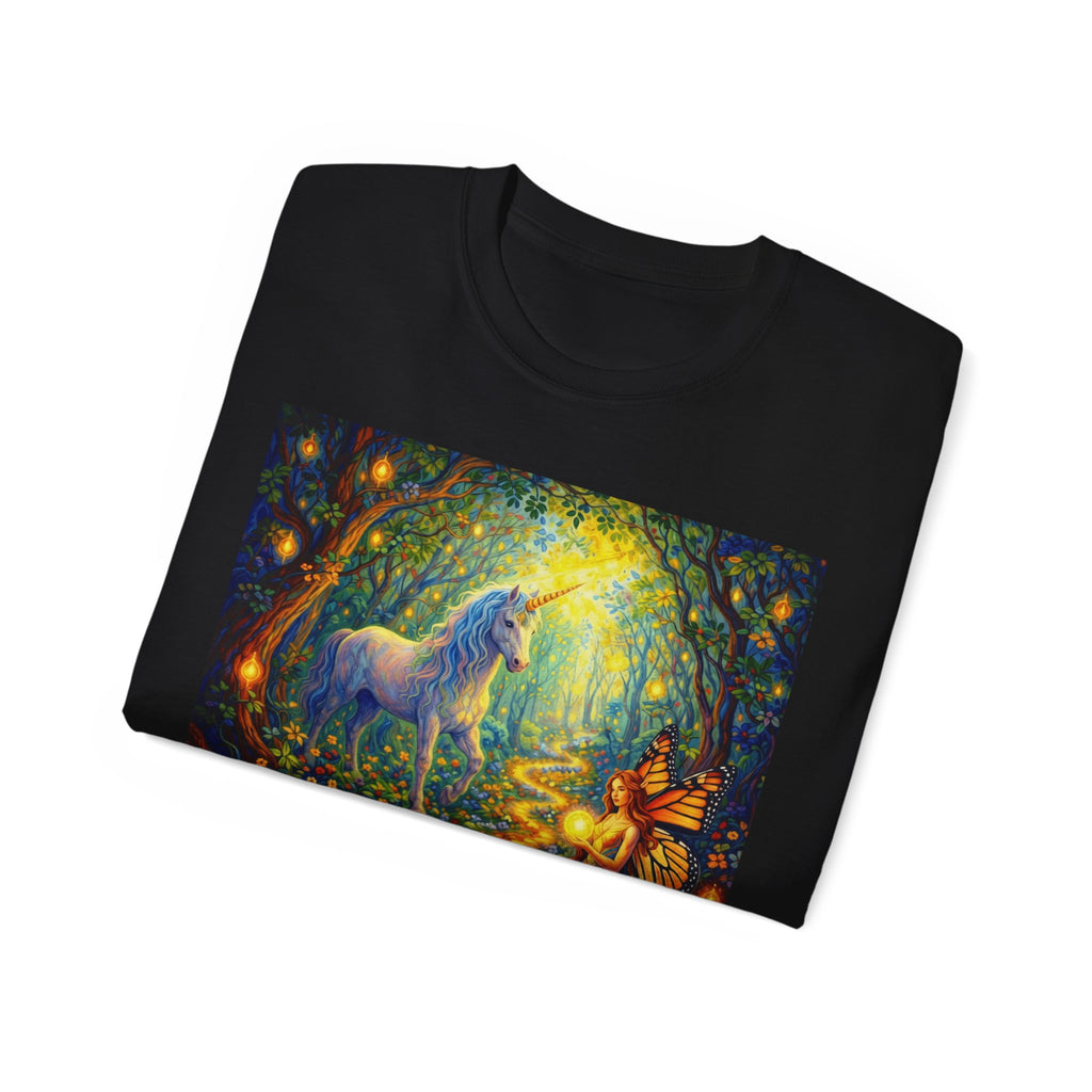 Unicorn Forest Cottin Tee — Magical Fairy & Unicorn Woodland Graphic T-Shirt