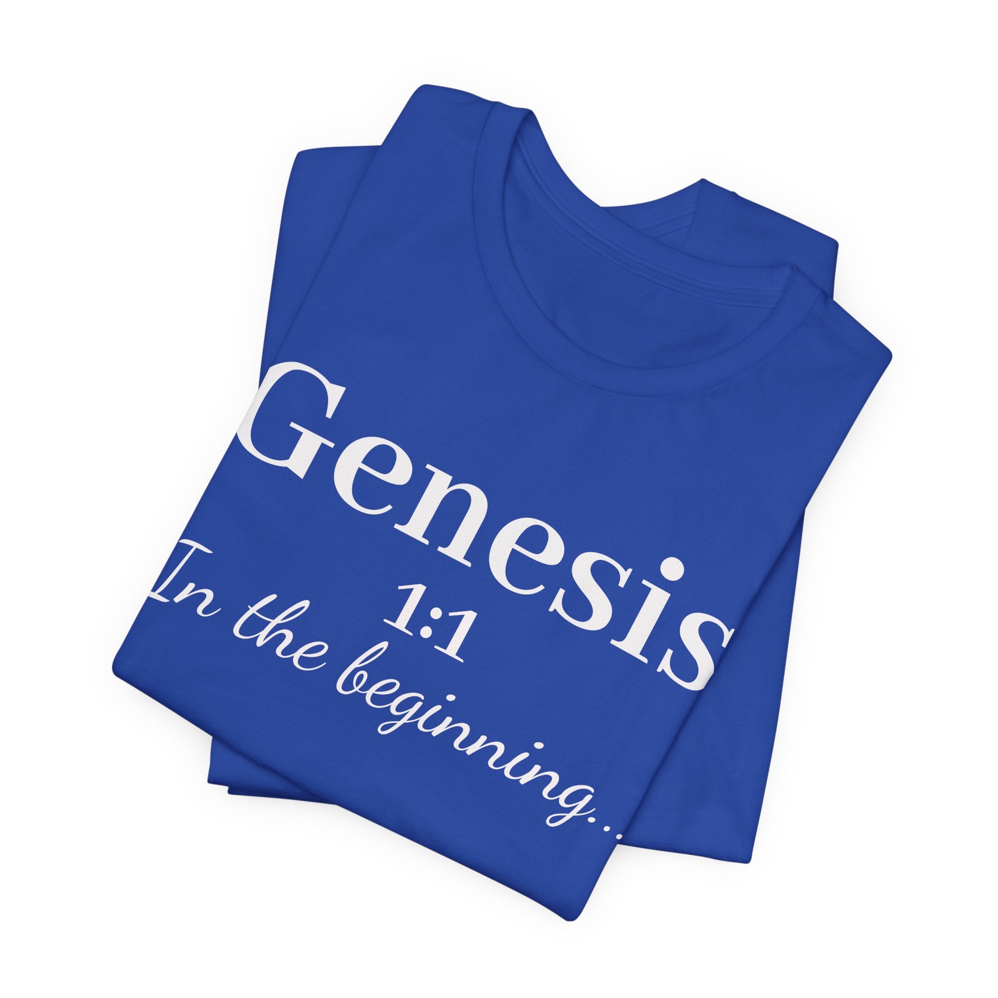 Biblical Genesis 1:1 T‑Shirt – "In the beginning..." Christian Scripture Tee