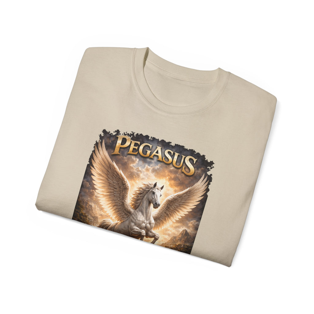 Pegasus Flying Horse Cotton T‑Shirt — Mythical Winged Unicorn Tee