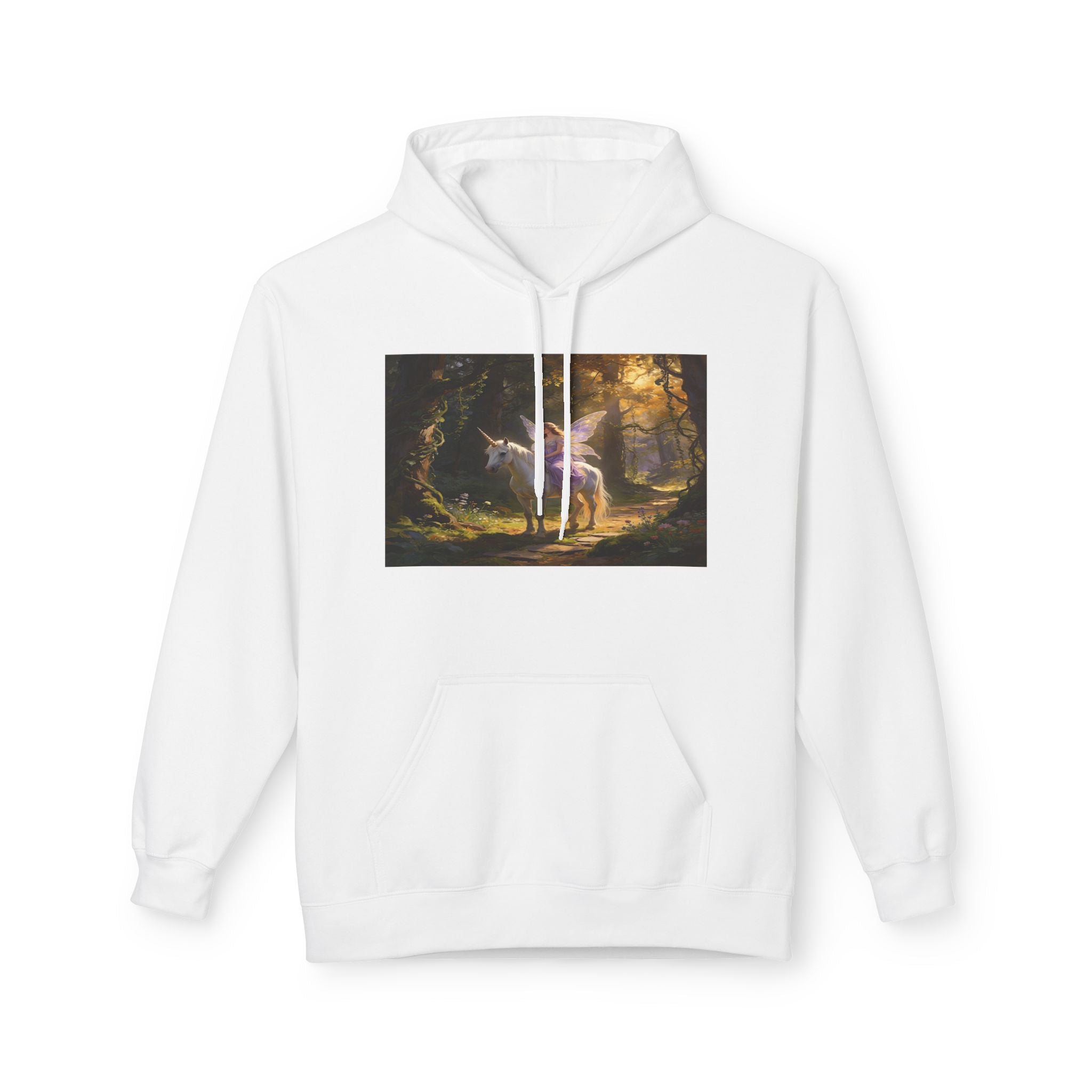 Unocron Forest Pathway Hoodie — Mystical Woodland Sunset Sweatshirt