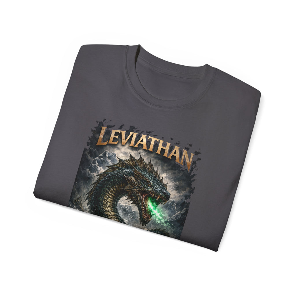 Leviathan Sea Monster Graphic Cotton Tee — Mythical Dragon Ocean T-Shirt