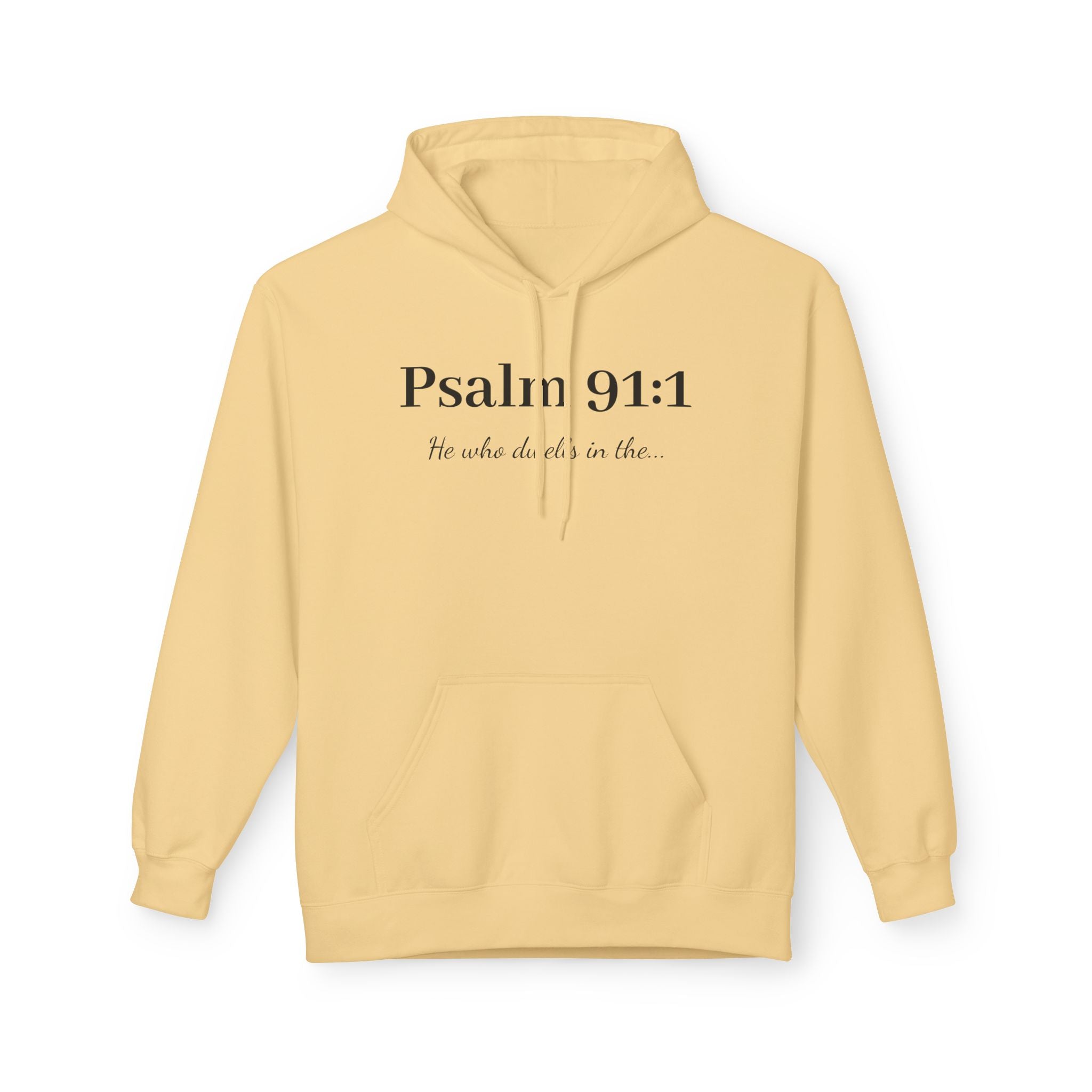 Psalm 91:1 Hoodie — Script Faith Pullover