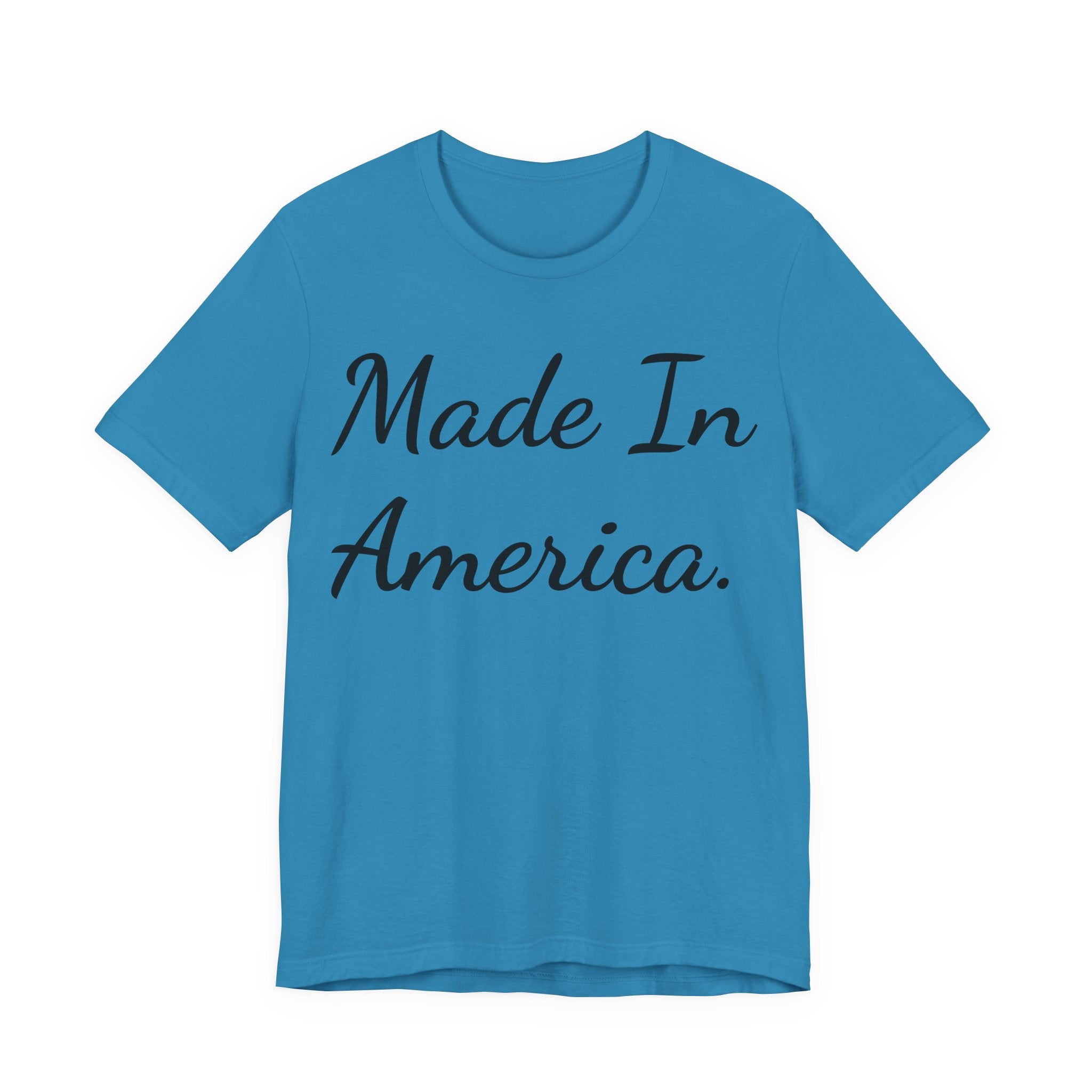 Made In America T-Shirt — Patriotic Script Tee for 4th of July & Everyday Wear