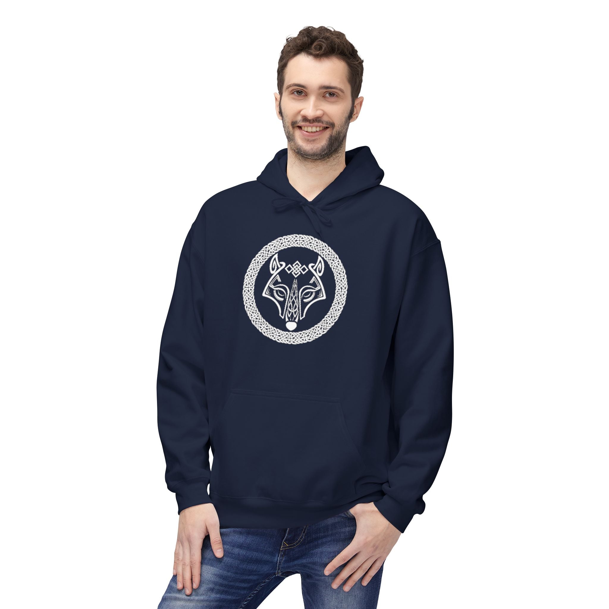Wolf Knot Celtic Hoodie — Norse Viking Tribal -The Wolf – A Symbol of Power, Destruction, and Loyalty