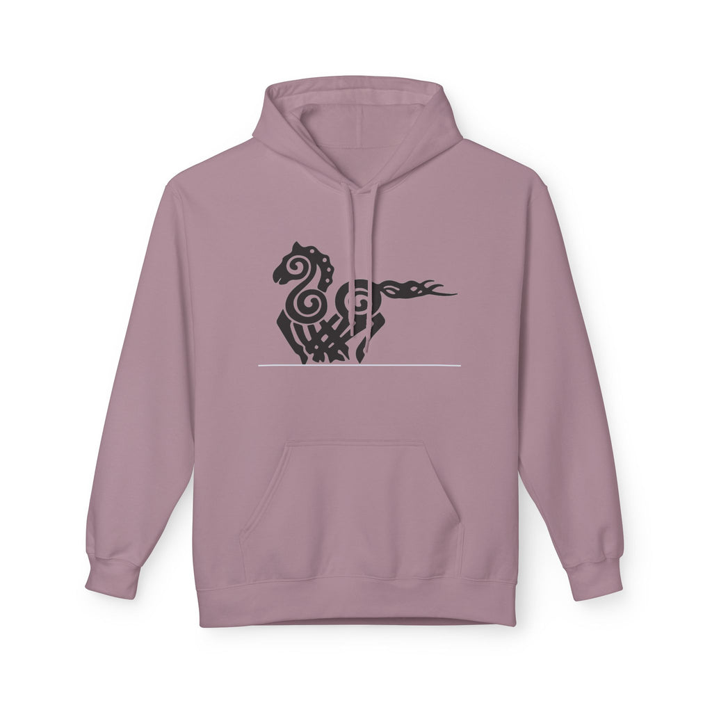 Viking Horse Tribal Hoodie — Nordic Norse Rune Stallion Design