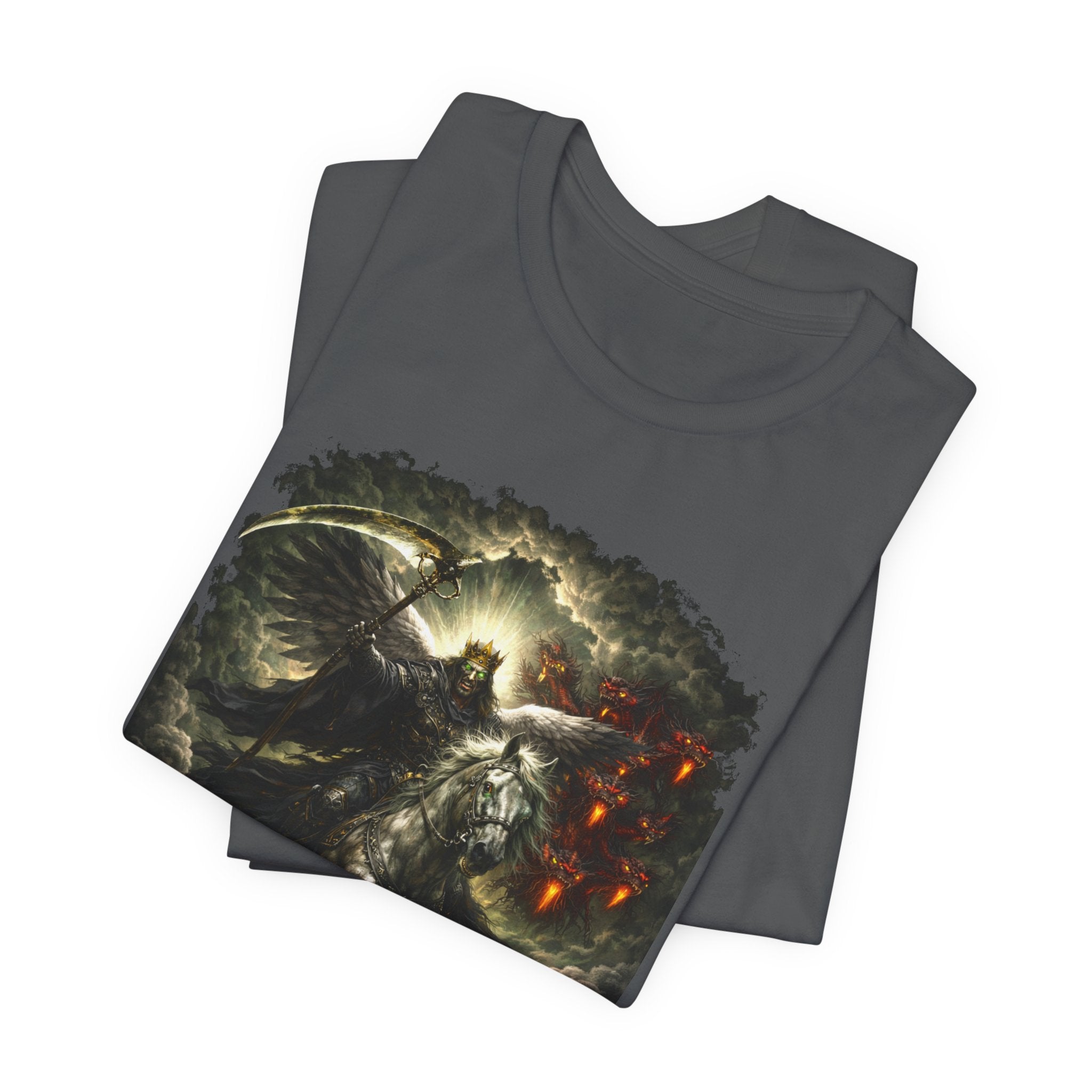 The black horse from Revelation 6:5-6 Angle of Death- Graphic Tee