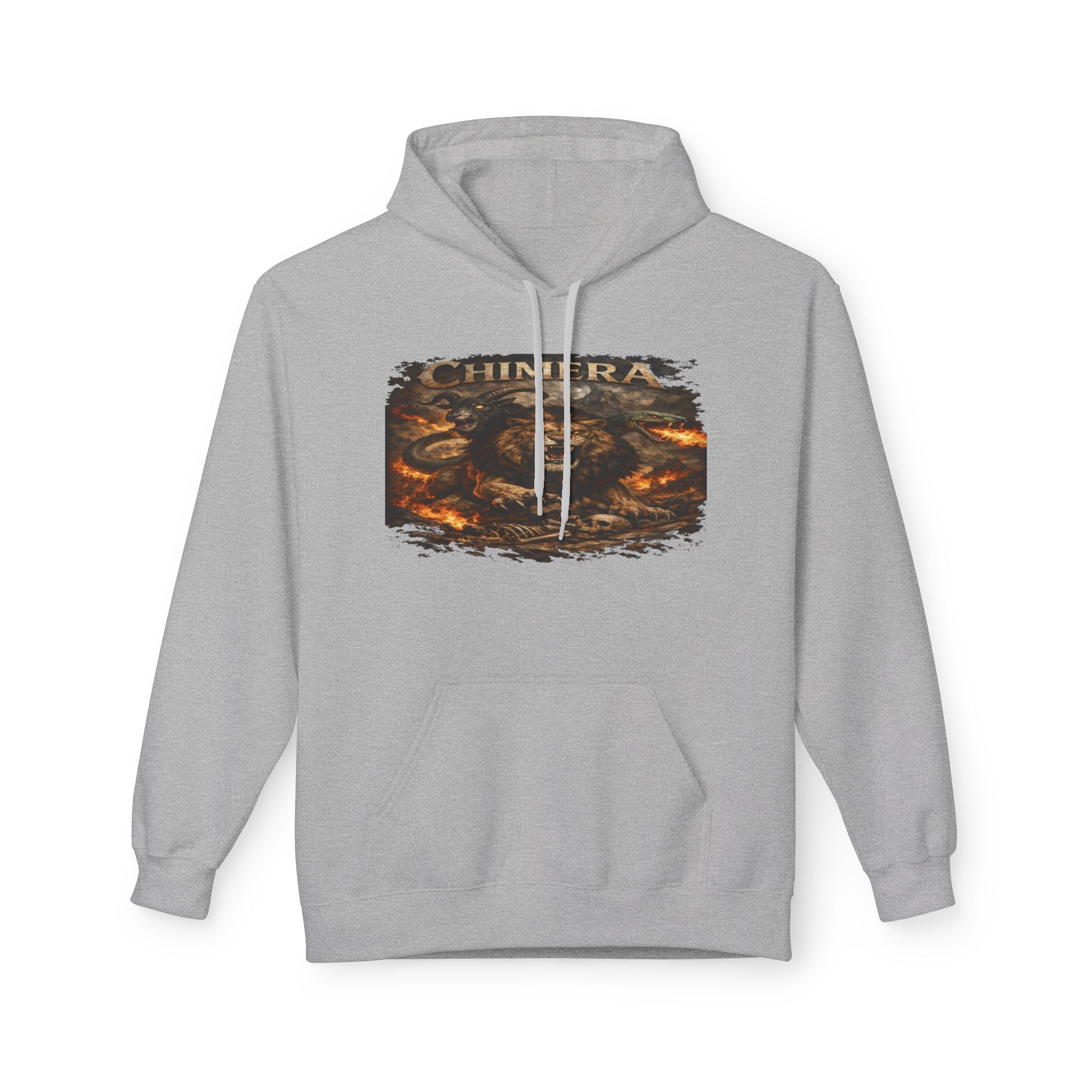 Chimera is a fearsome hybrid creature Hoodie — Fiery Serpent Graphic Pullover