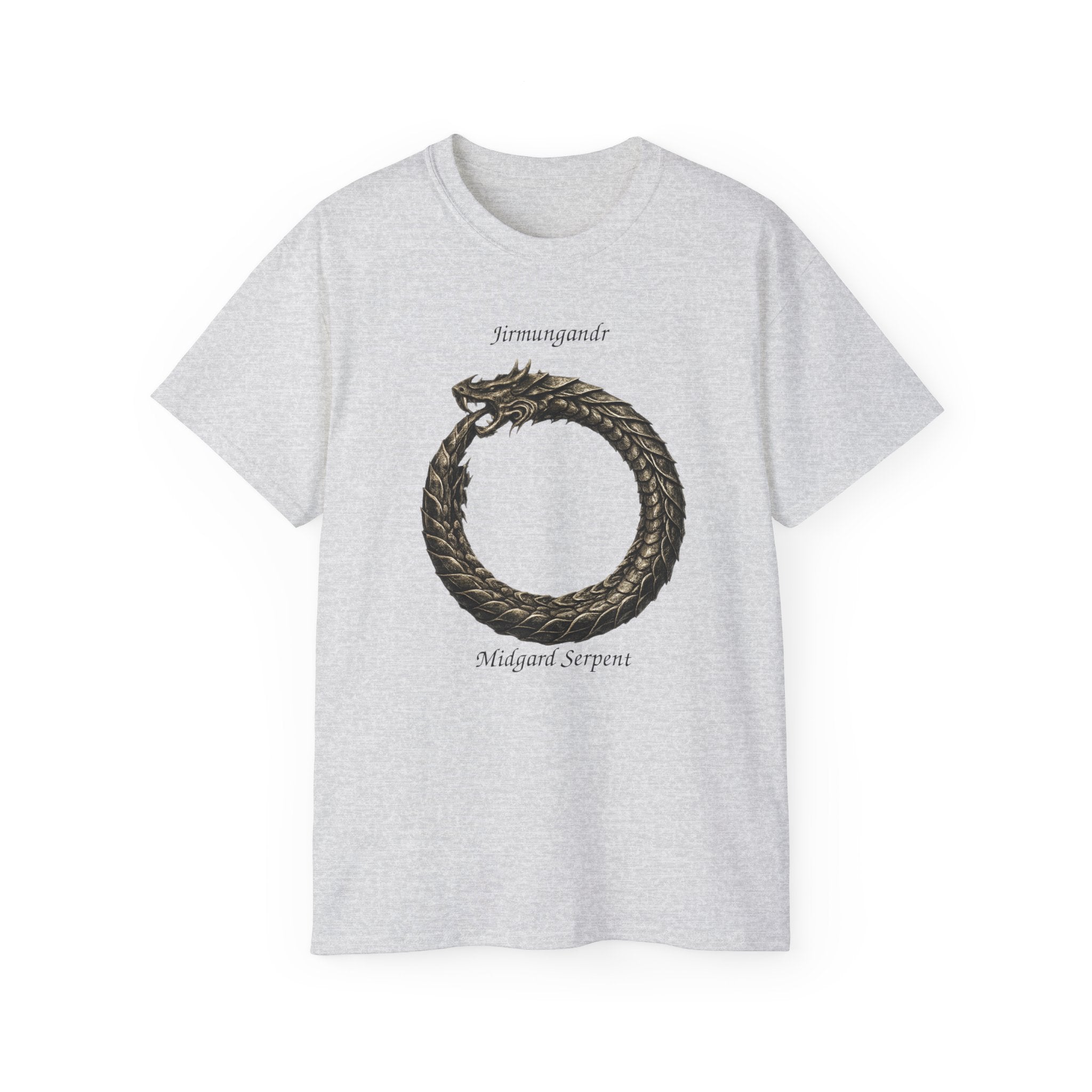 Jörmungandr, also known as the Midgard Serpent Cotton Tee — Midgard Serpent Mythology T-Shirt