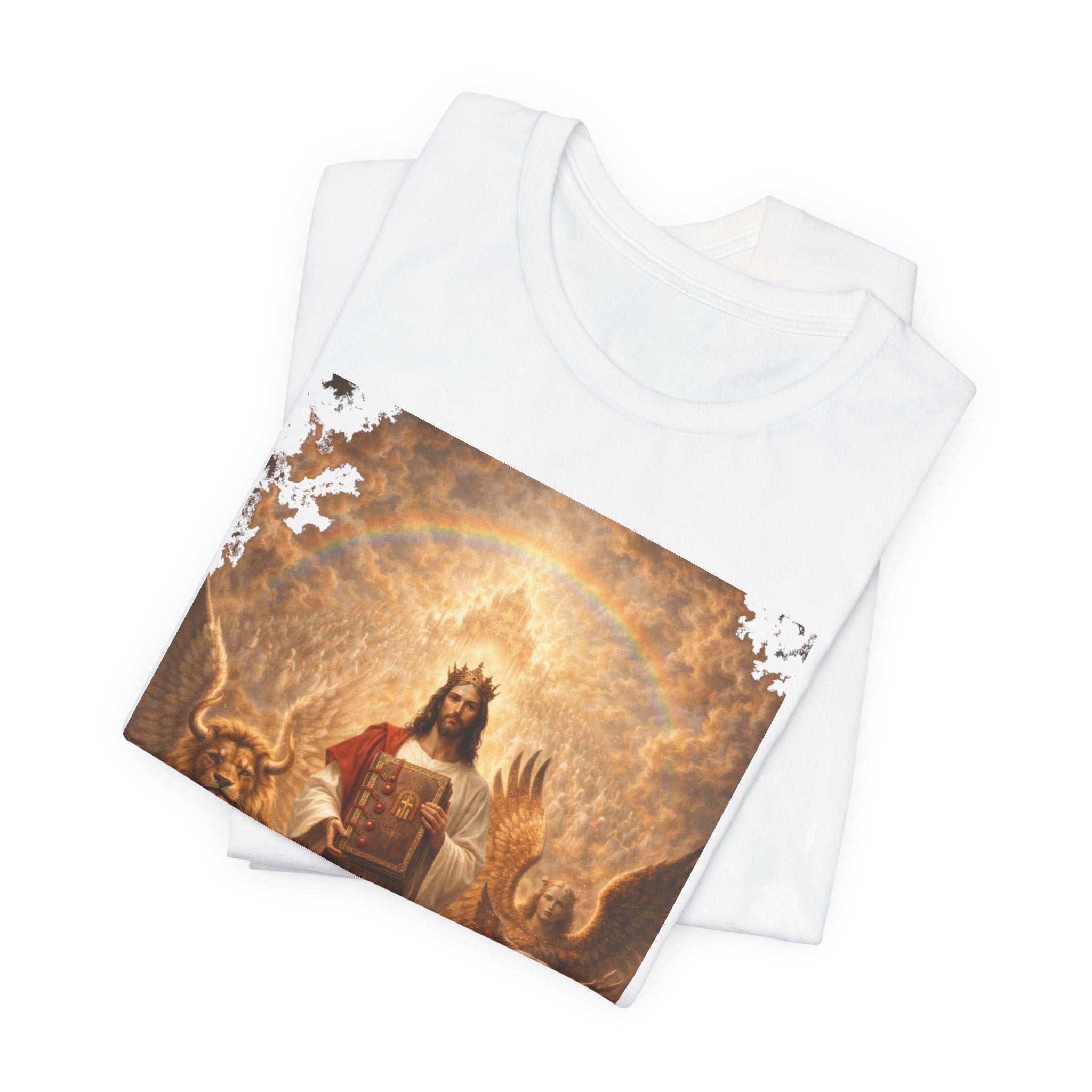 Jesus Christ The Lamb of God-Book of Judgment —  Religious T‑Shirt(Revelation 5:5-7)
