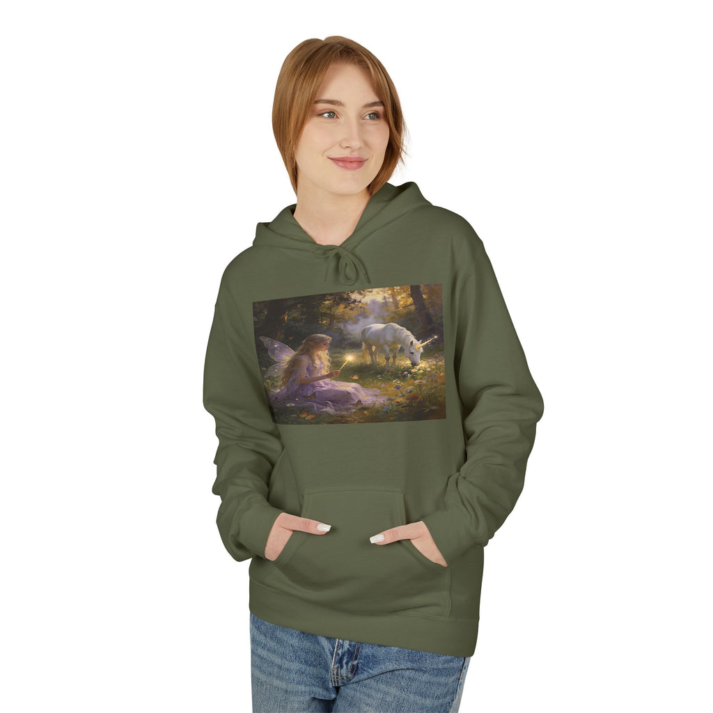 Mystical Unicorn Forest Hoodie — Ethereal Fantasy Art Pullover