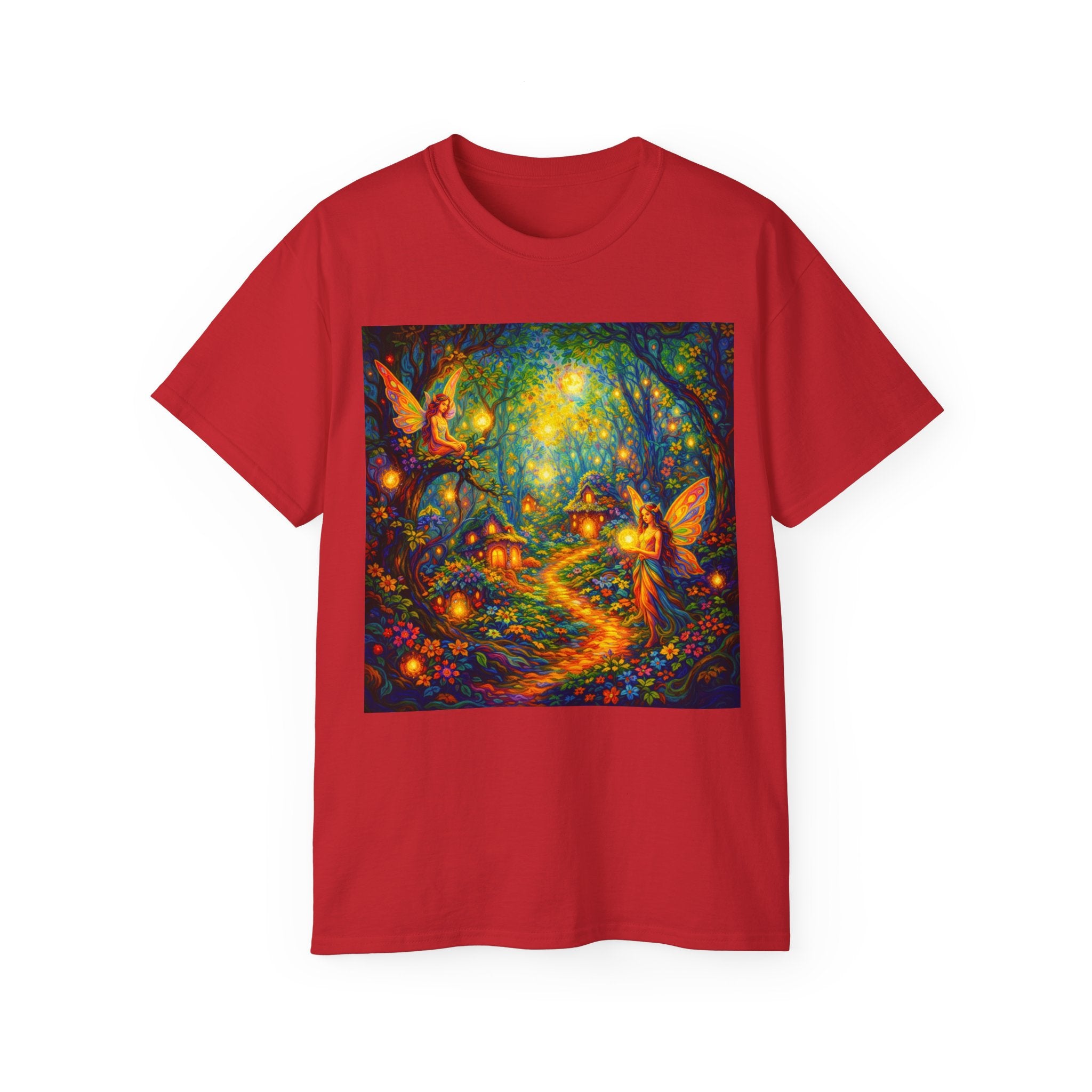 Fairy Forest Cotton T-Shirt — Whimsical Glow Woodland Tee