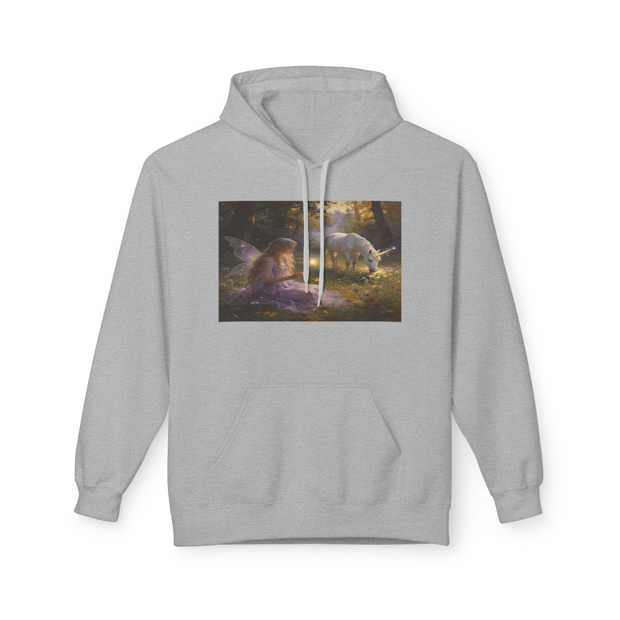 Mystical Unicorn Forest Hoodie — Ethereal Fantasy Art Pullover