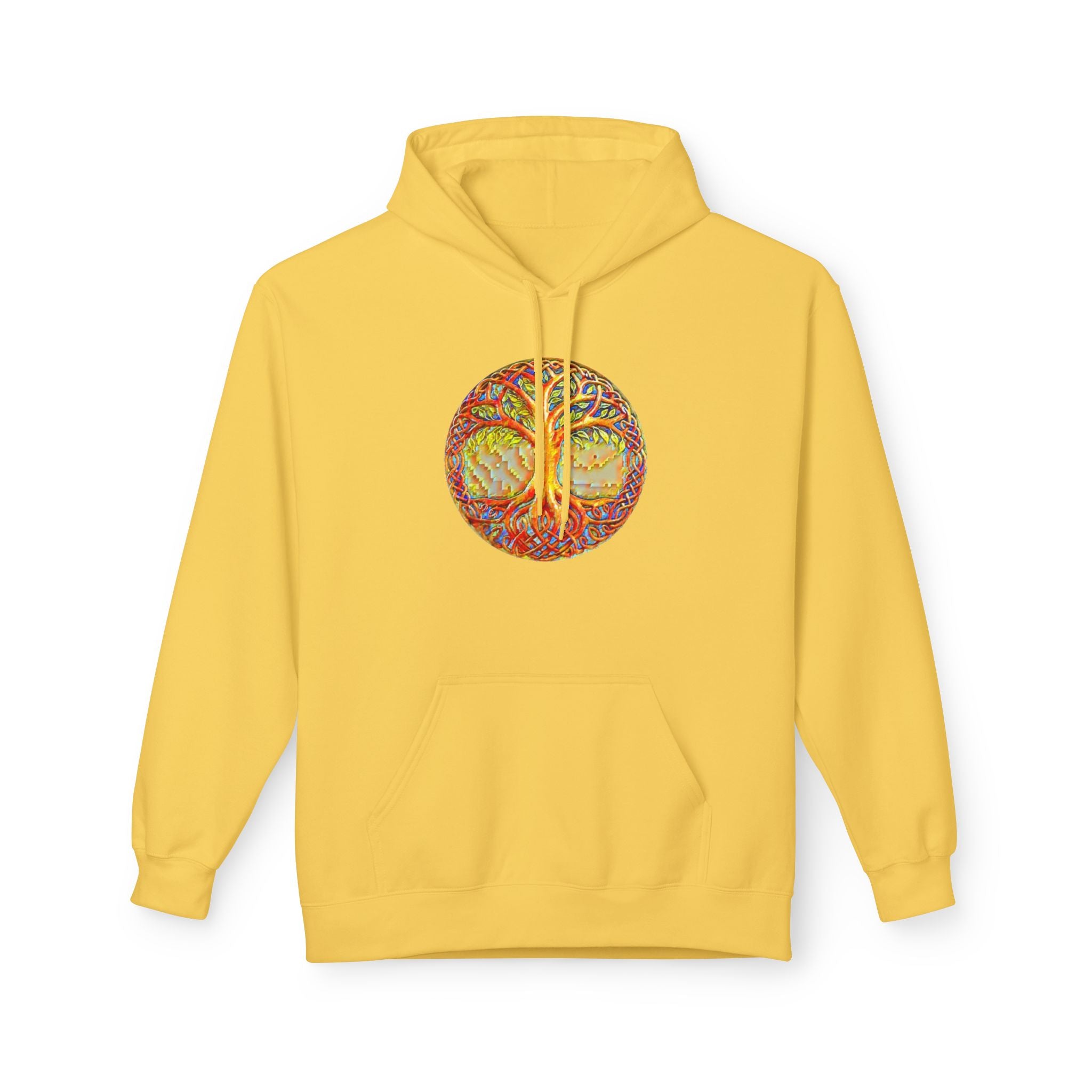 Yggdrasil, the Tree of Life, Cotton Hoodie — Tropical Vibes Graphic Hoodie