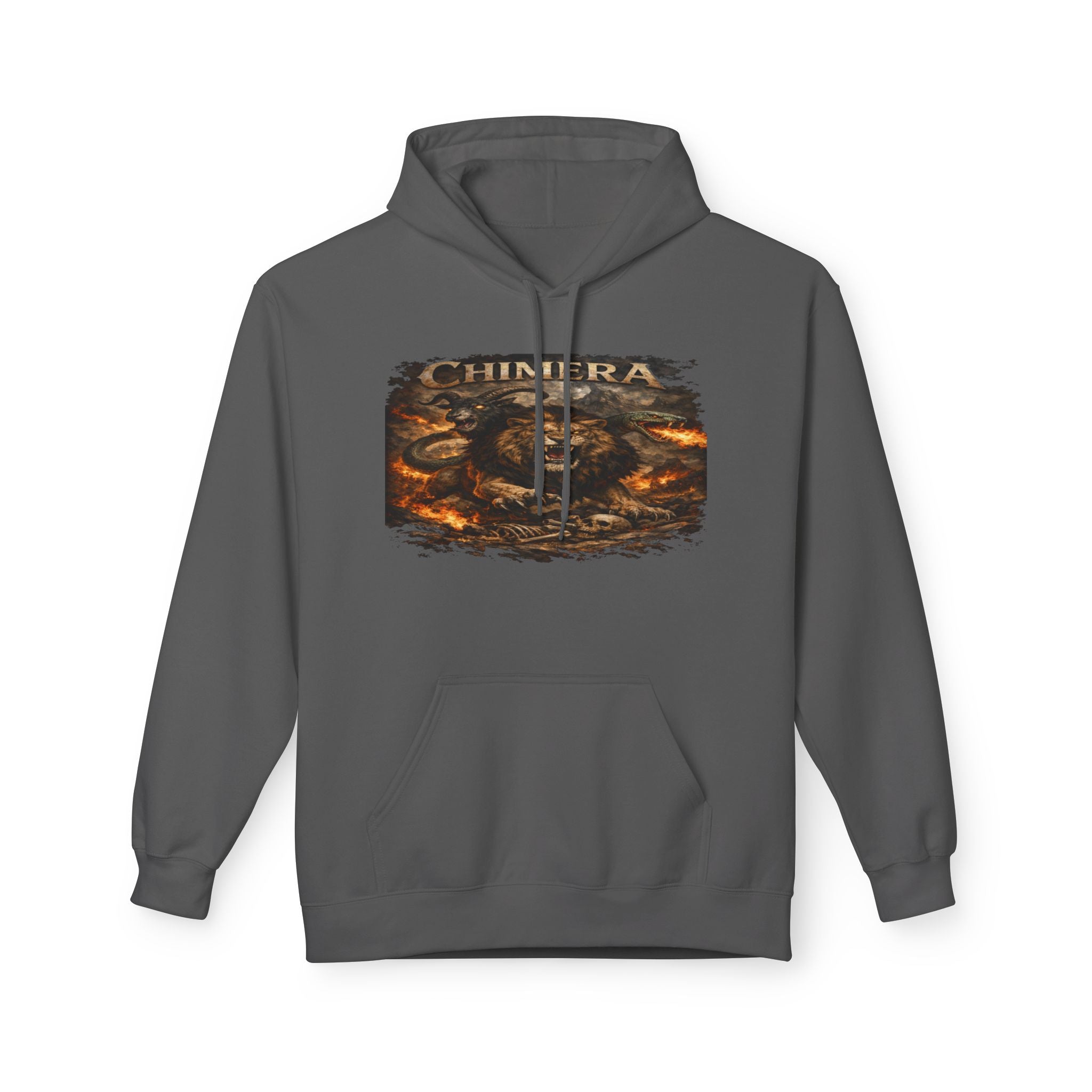 Chimera is a fearsome hybrid creature Hoodie — Fiery Serpent Graphic Pullover