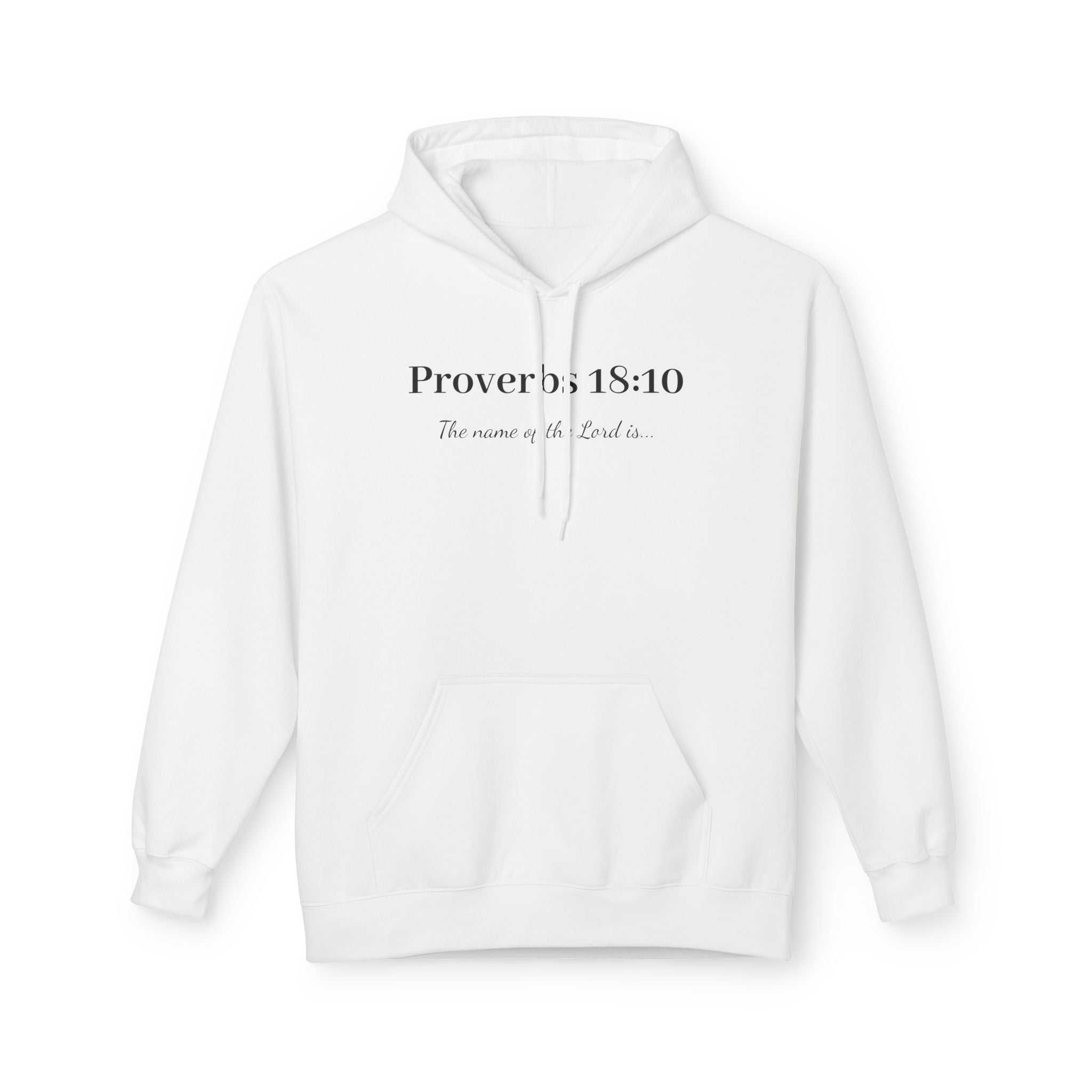 Proverbs 18:10 Hoodie — Scripture Faith Prayer Pullover