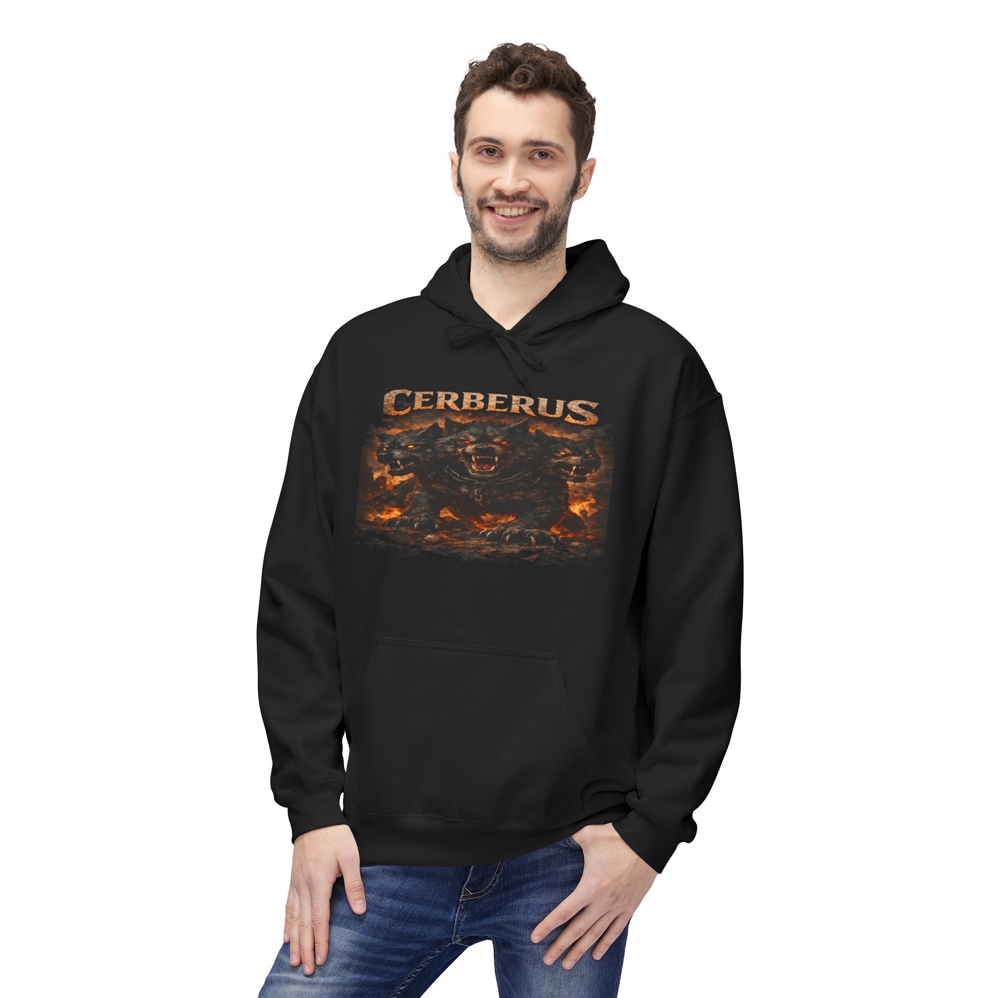 Cerberus Fiery Three-Headed Dog Hoodie