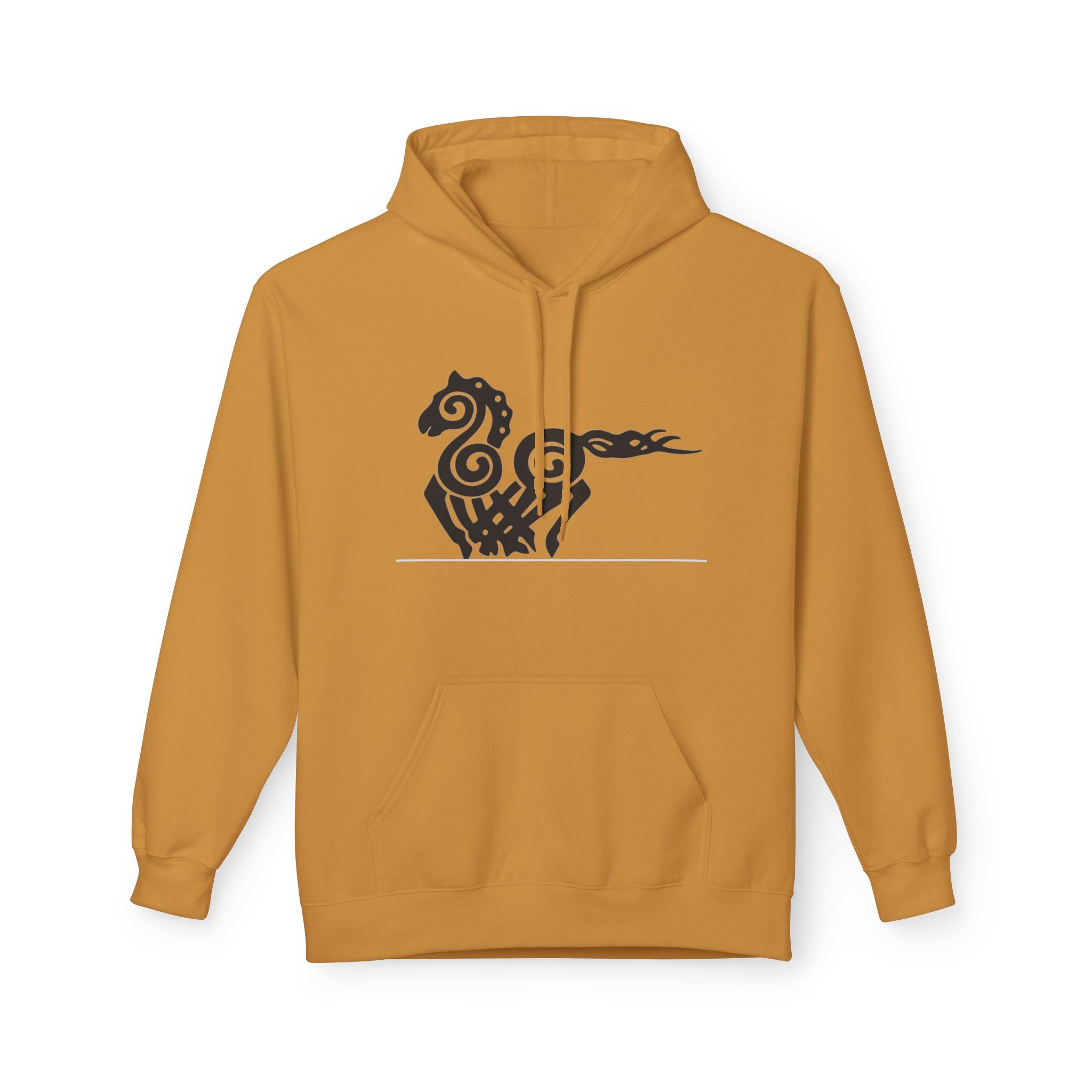 Viking Horse Tribal Hoodie — Nordic Norse Rune Stallion Design