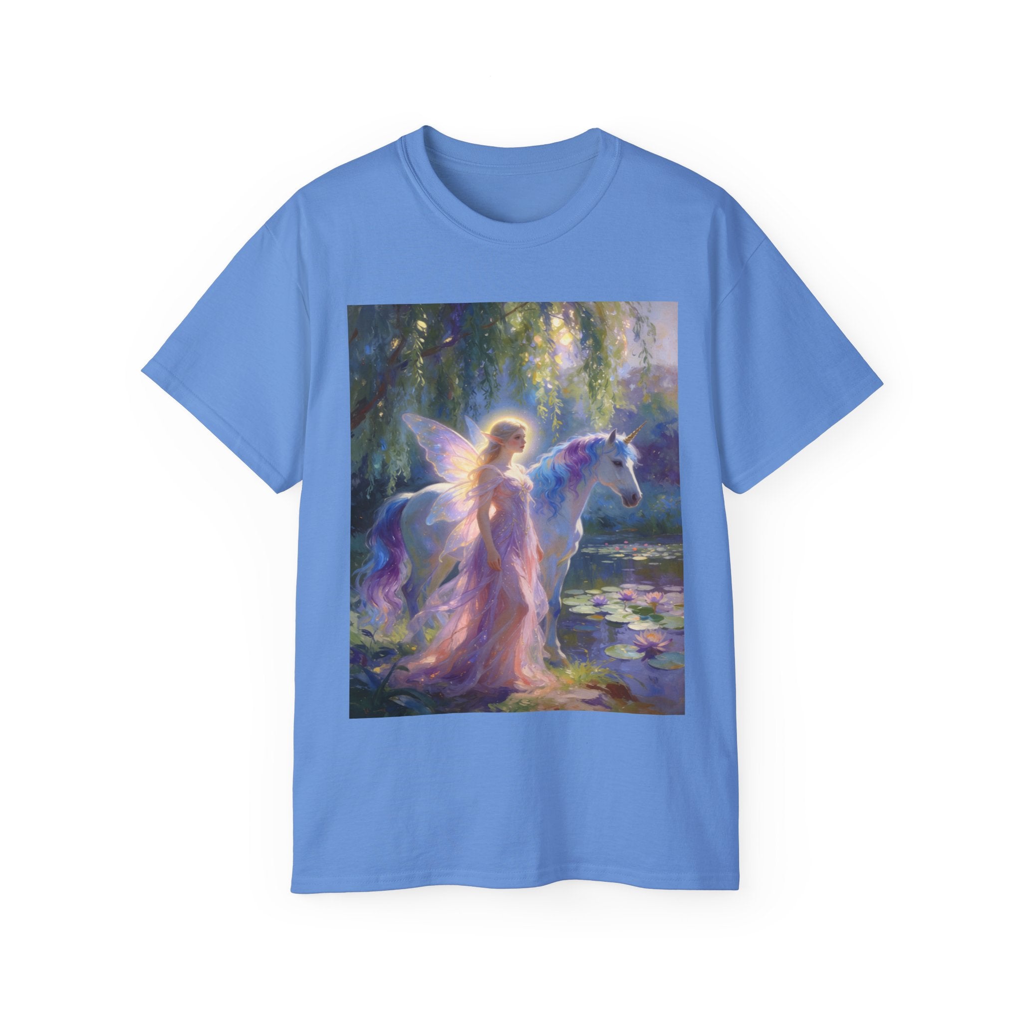 Fairy and Unicorn Dream Cotton  Tee — Ethereal Fantasy T‑Shirt