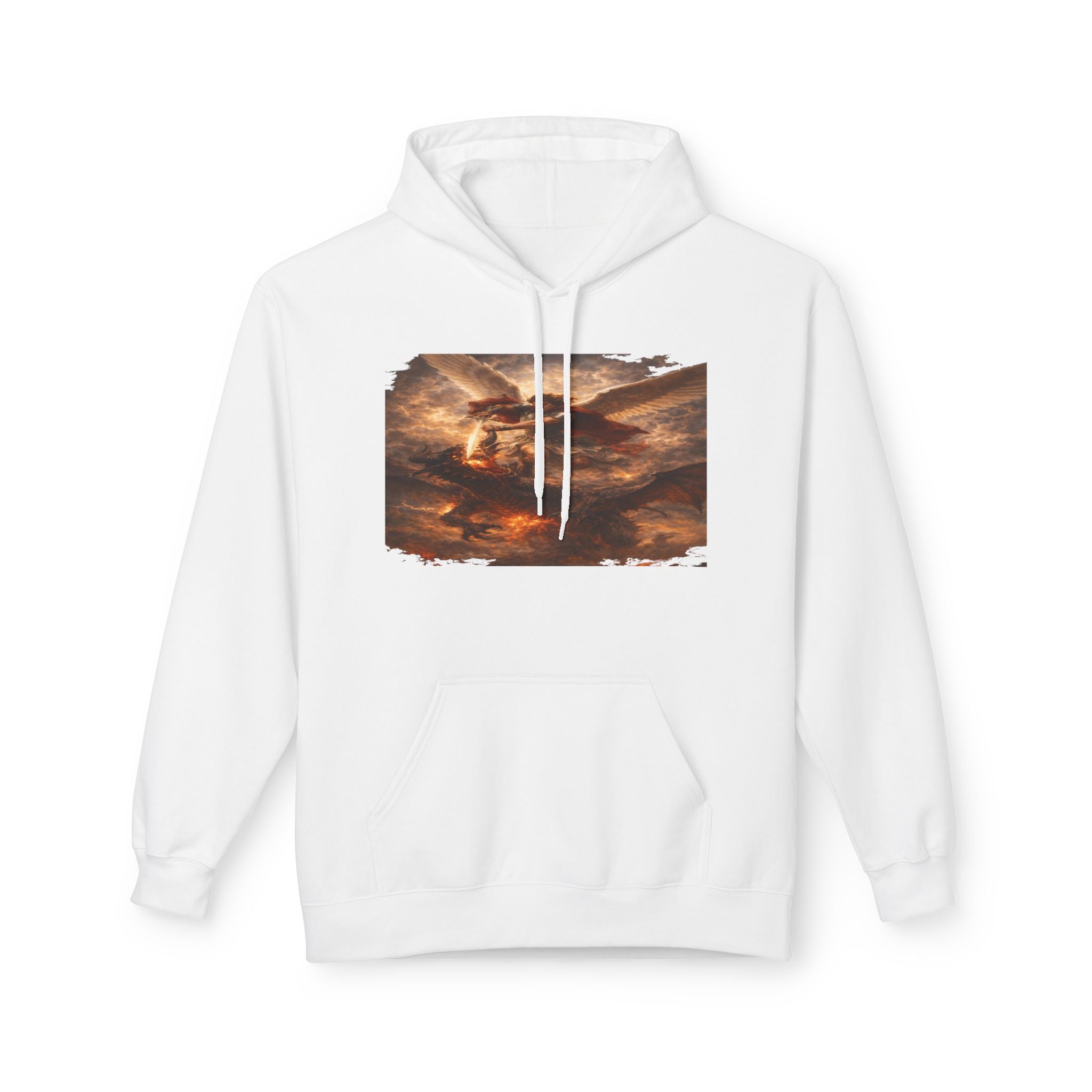 Revelation 12:7-12, where Michael and his angels battle the dragon in heaven- Pullover
