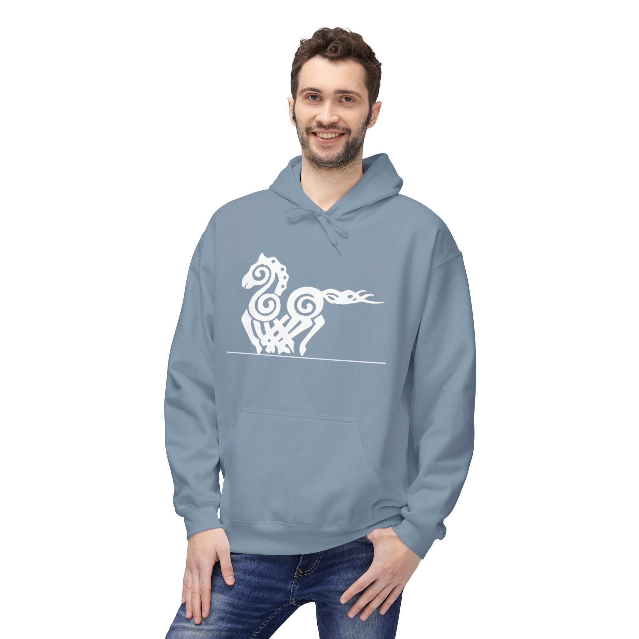 Viking  Hoodie — Nordic Myth Sea Creature Pullover