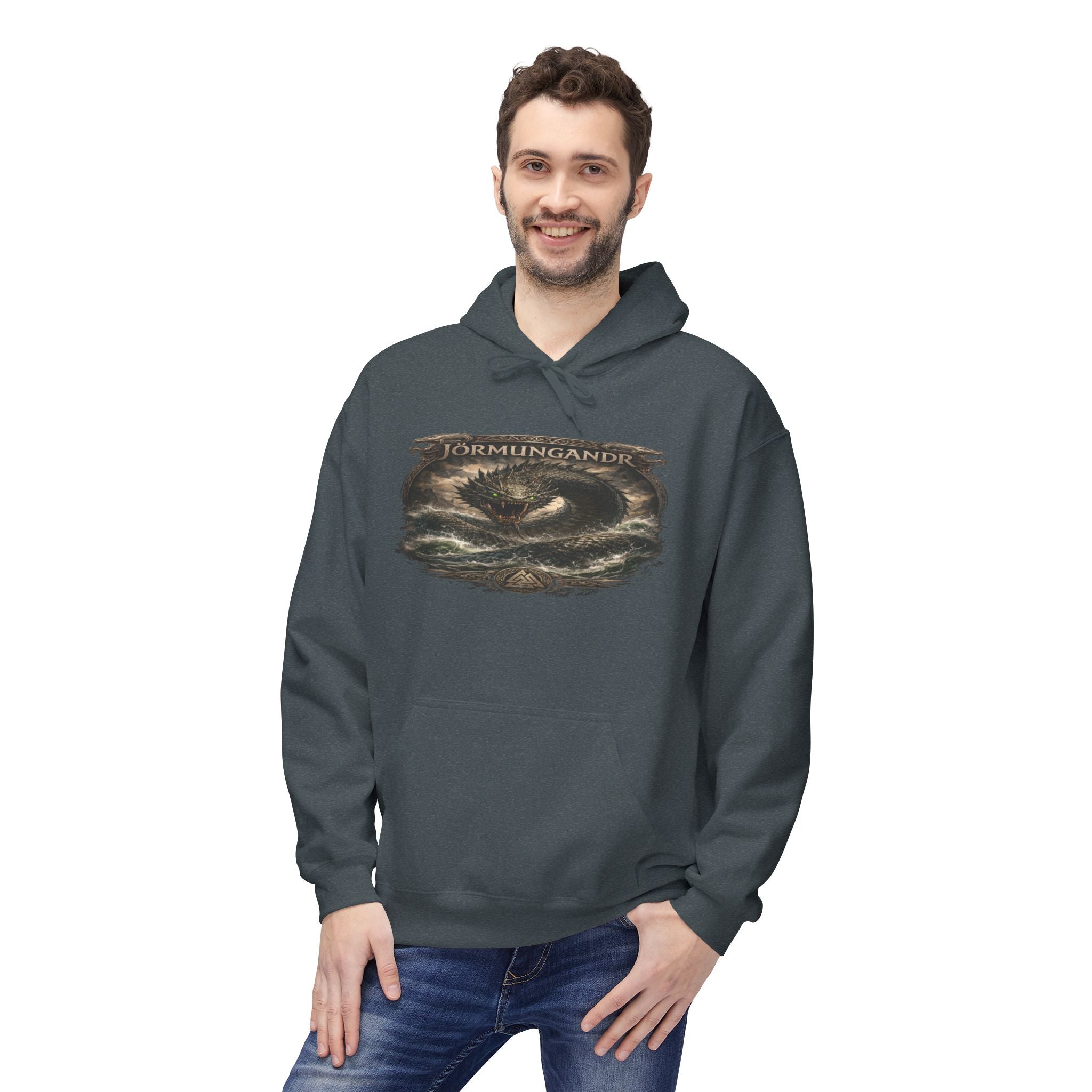 Jörmungandr is the Midgard serpent Viking Hoodie —