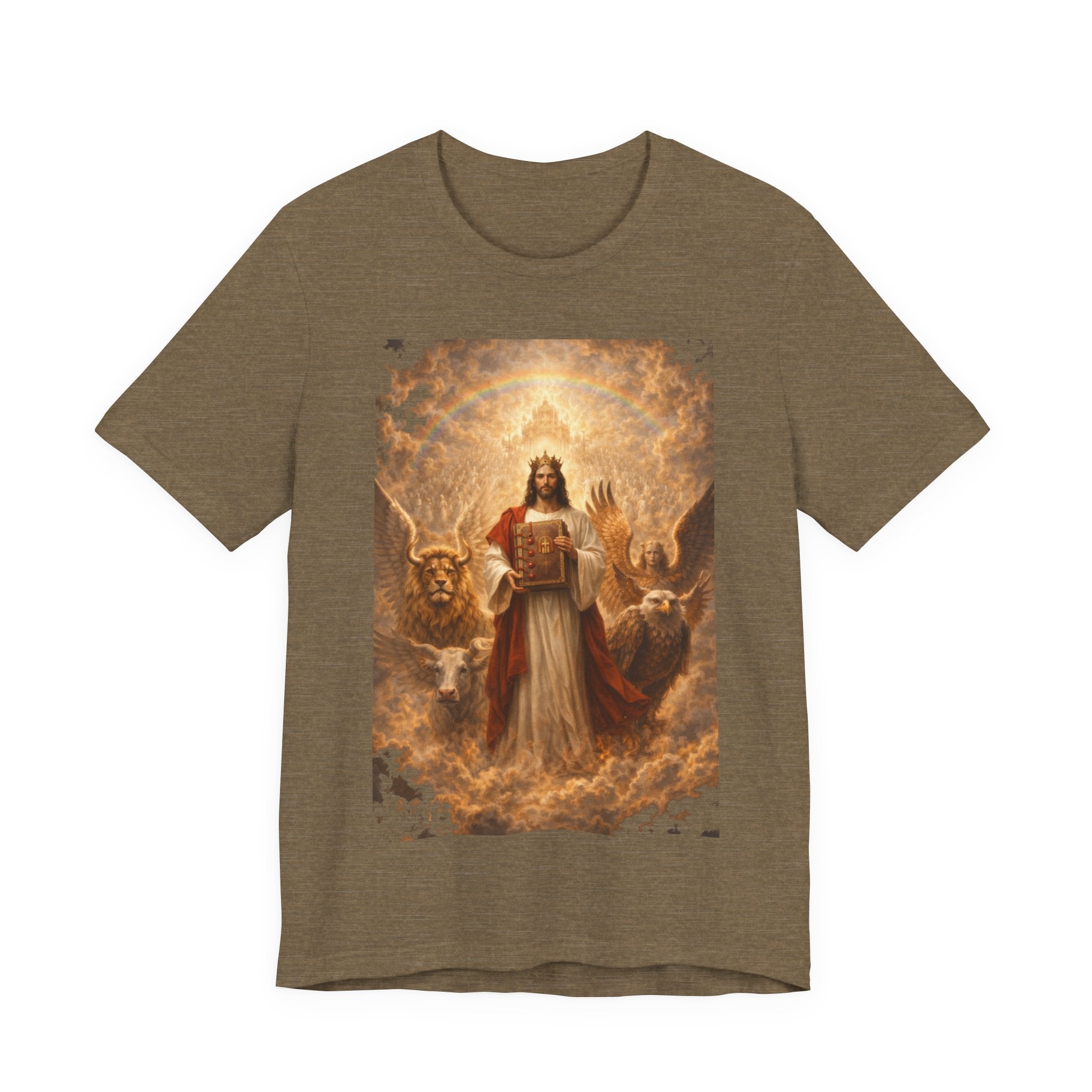 Jesus Christ The Lamb of God-Book of Judgment —  Religious T‑Shirt(Revelation 5:5-7)