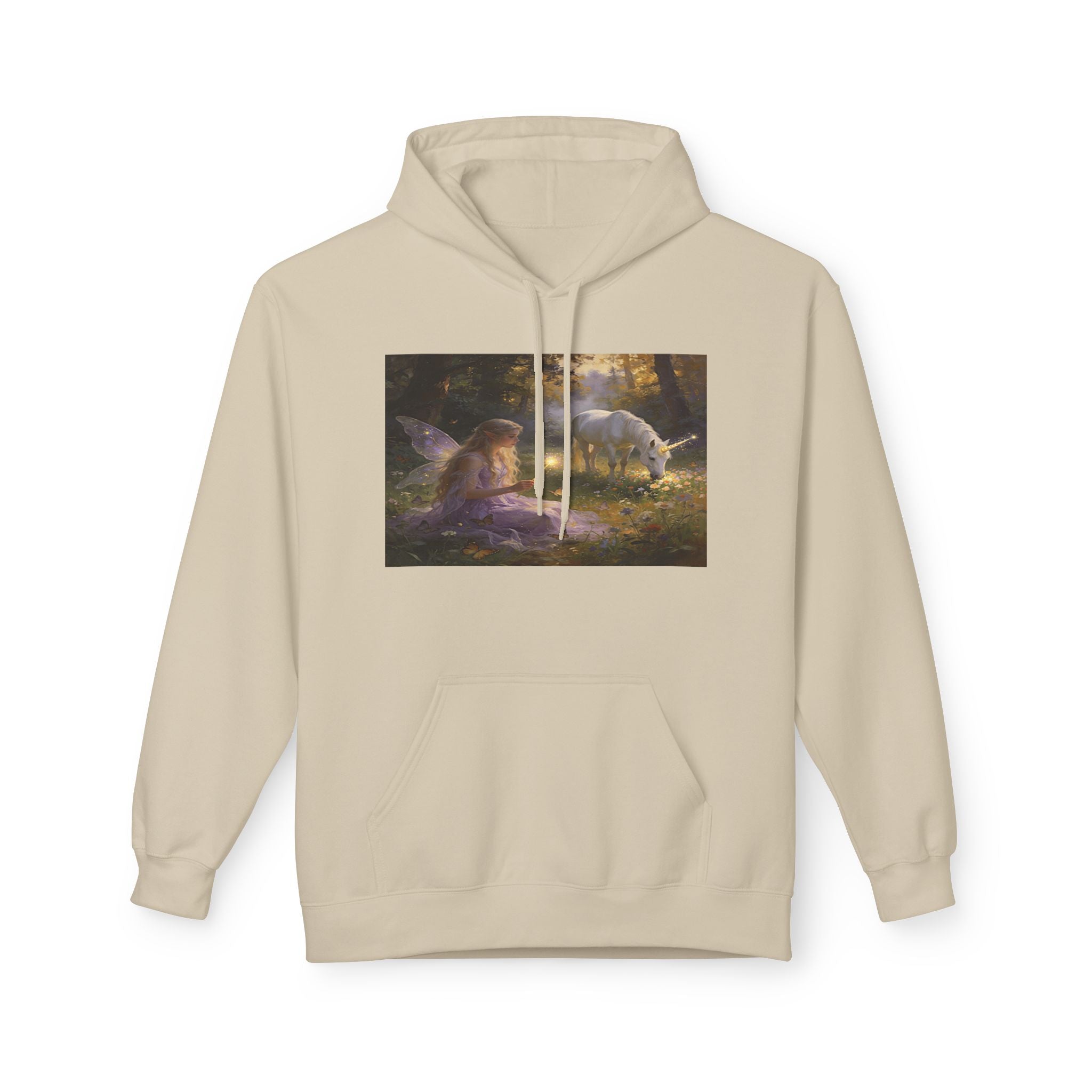 Mystical Unicorn Forest Hoodie — Ethereal Fantasy Art Pullover