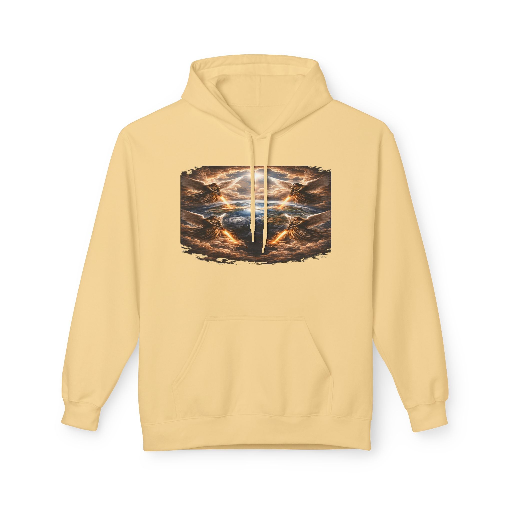 Revelation 7:1 The four Angels at the end of times-Jesus Christ retrun-Unisex Midweight Softstyle Fleece Hoodie