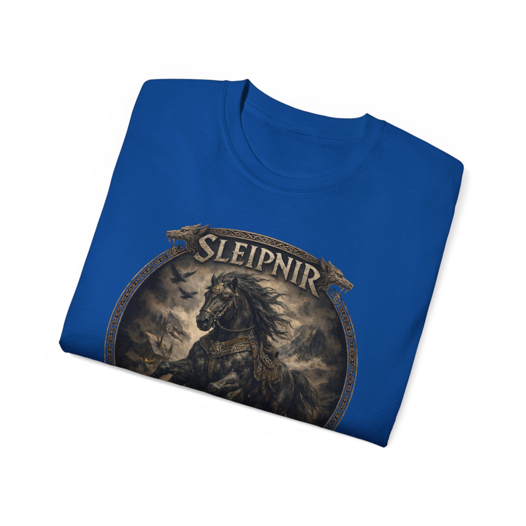 Sleipnir Norse Mythology Cotton Tee — Sleipnir – Odin’s Eight-Legged HorseT-Shirt