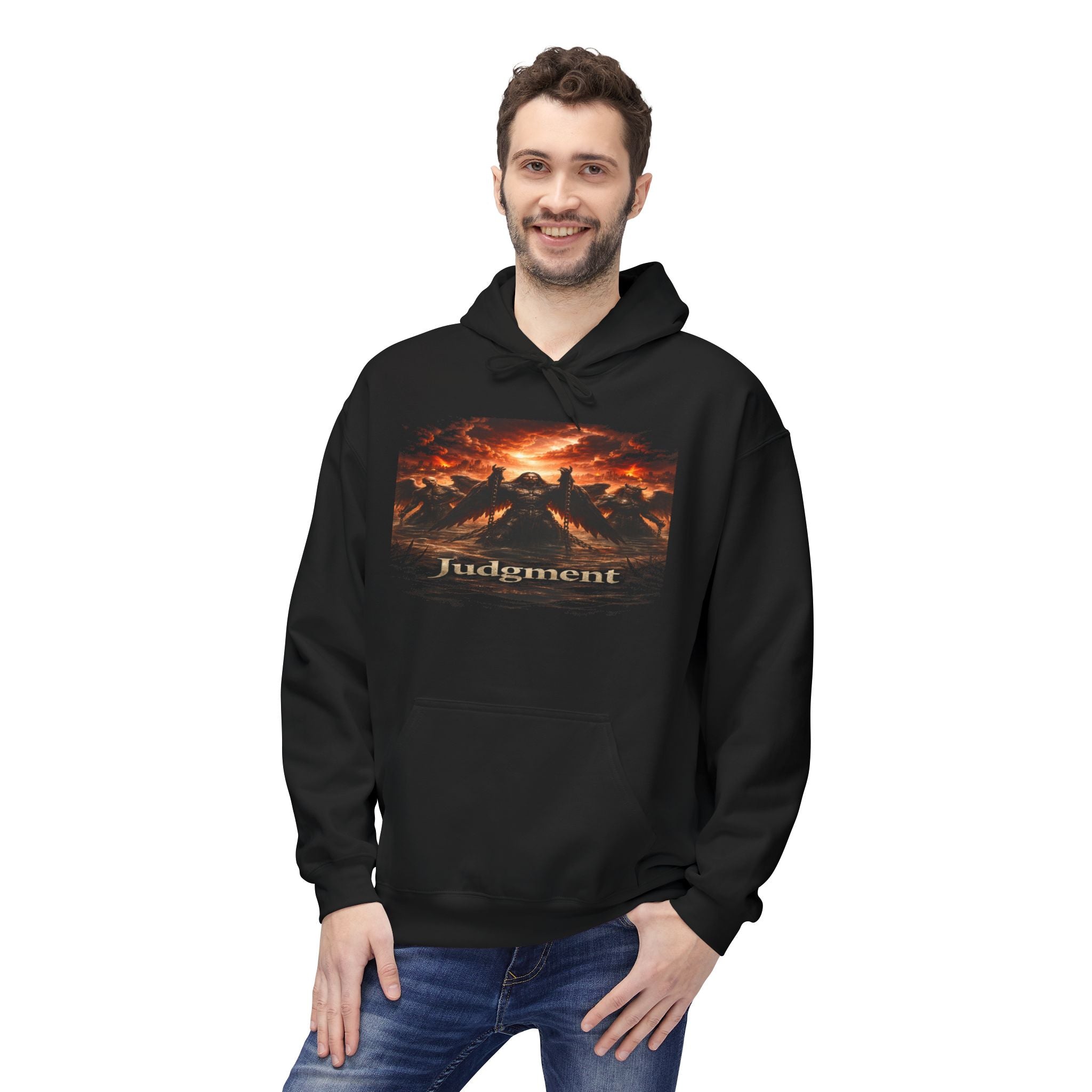 The black horse from Revelation 6:5-6! Graphic Hoodie