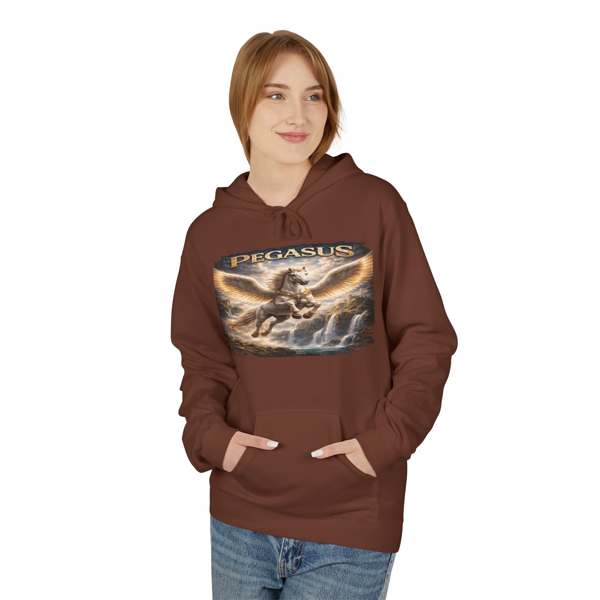 Pegasus Mythical Horse Hoodie — Vintage Winged Steed Graphic Sweatshirt