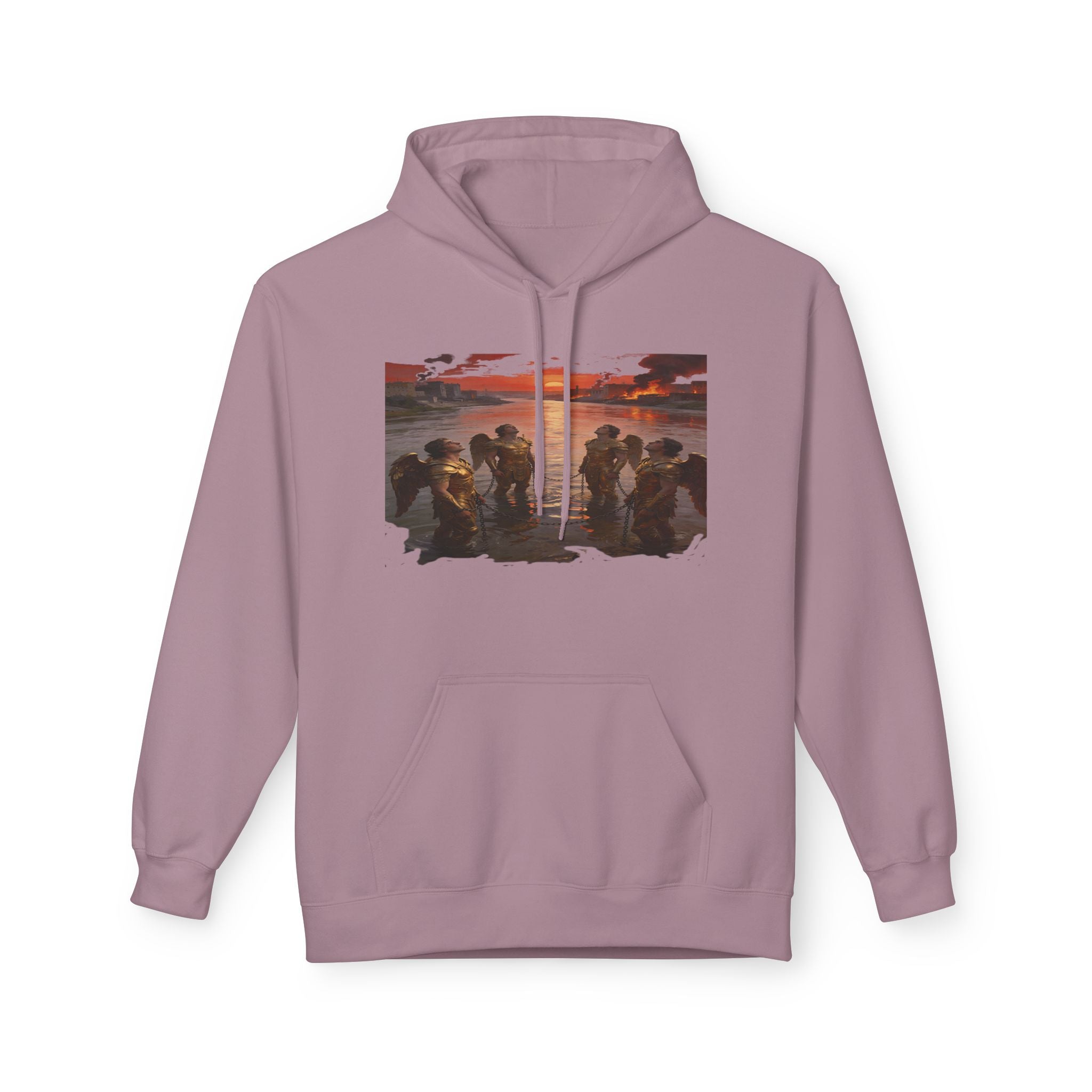 Revelation 9 reveals four fallen angels bound in the Euphrates River- Hoodie — Graphic