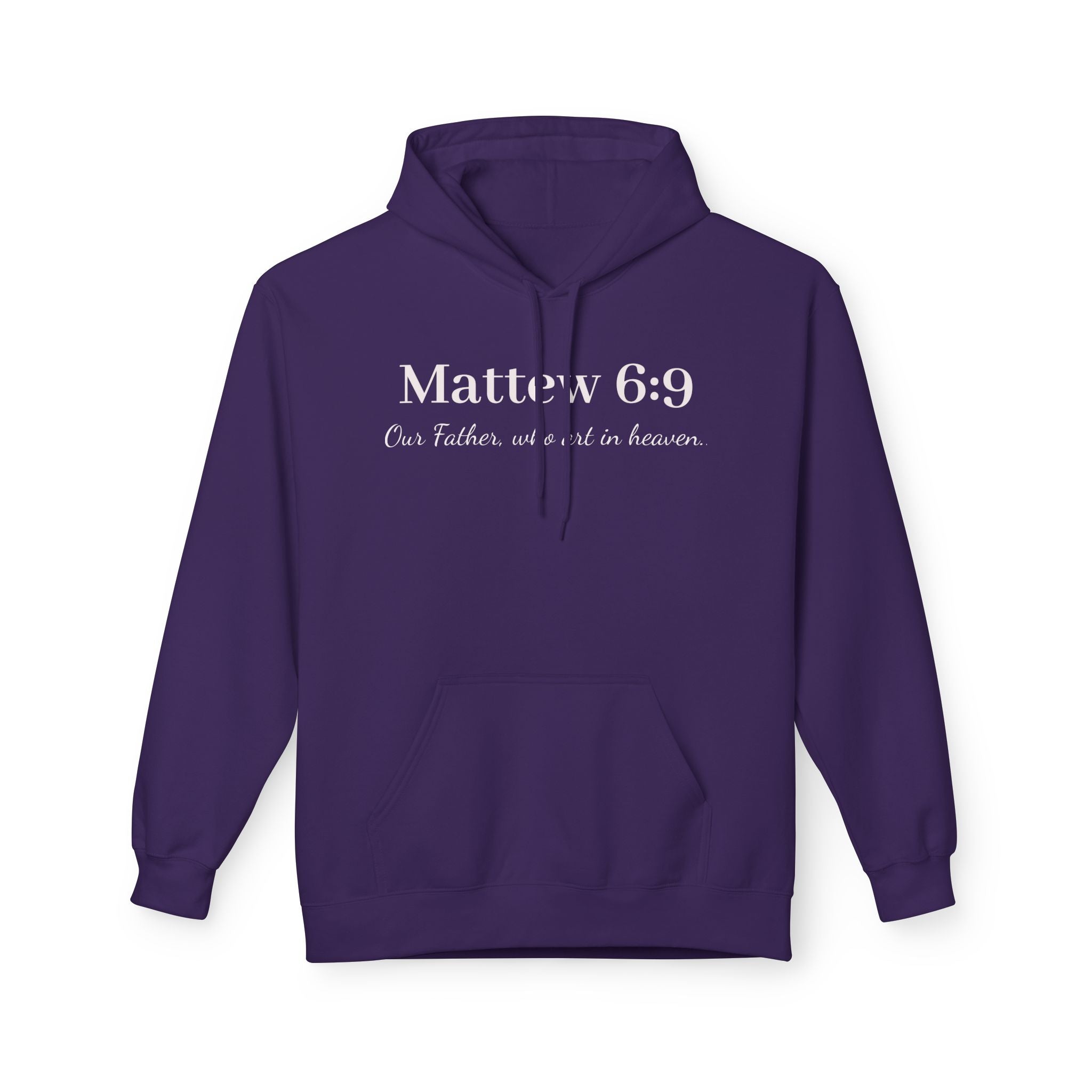 Matthew 6:9 Scripture Hoodie — "Our Father, who art in heaven" Religious Pullover