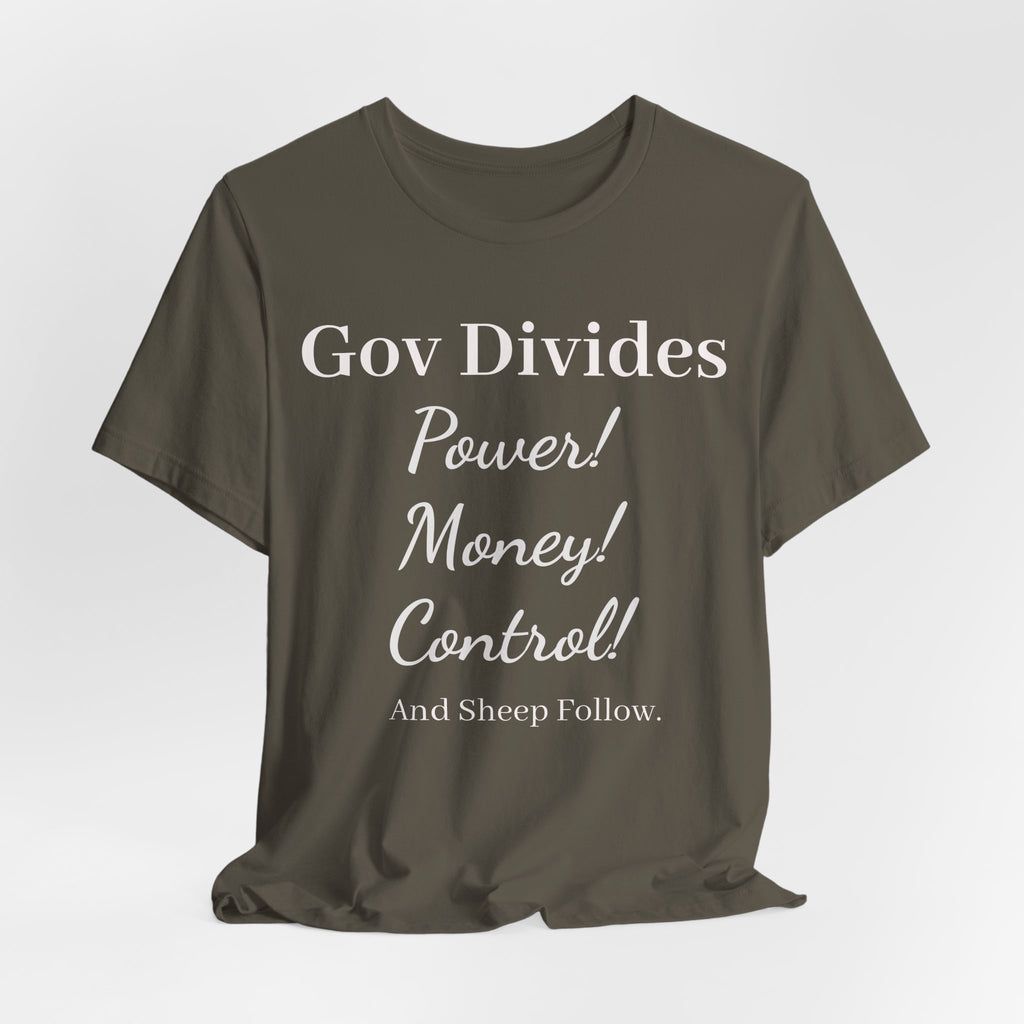 Gov Divides Tee — Pastel Political Statement T-Shirt