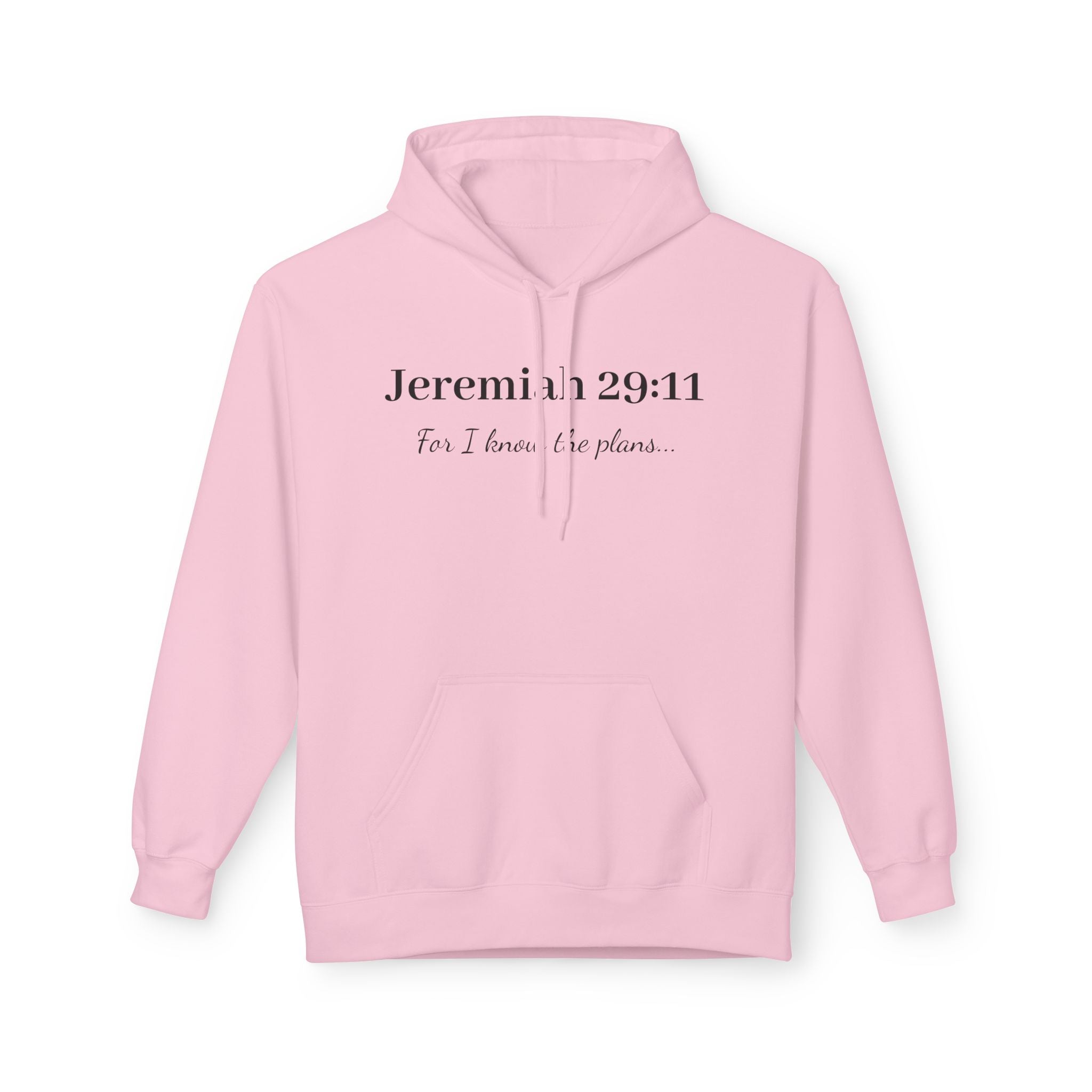 Jeremiah 29:11 Faith Hoodie — "For I know the plans" Inspirational Christian Pullover