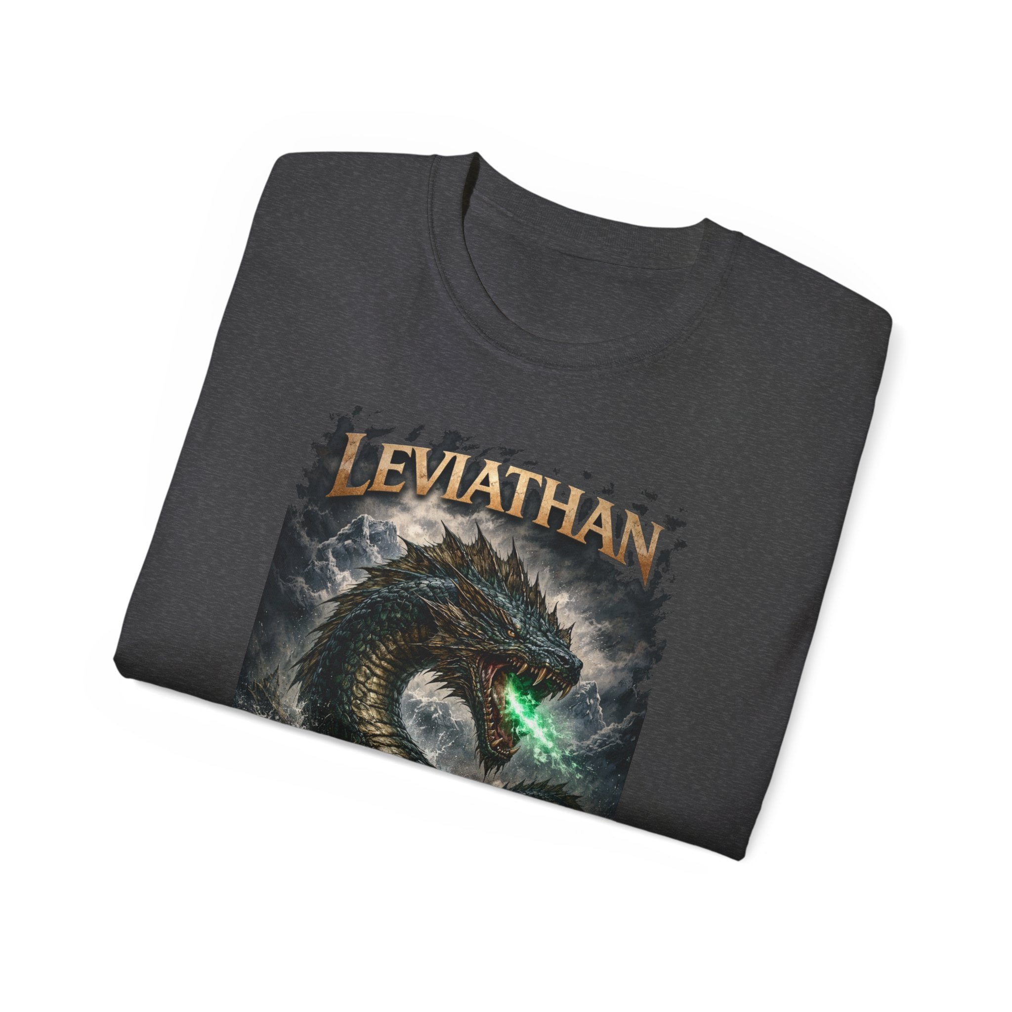 Leviathan Sea Monster Graphic Cotton Tee — Mythical Dragon Ocean T-Shirt