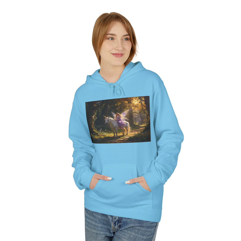 Unocron Forest Pathway Hoodie — Mystical Woodland Sunset Sweatshirt