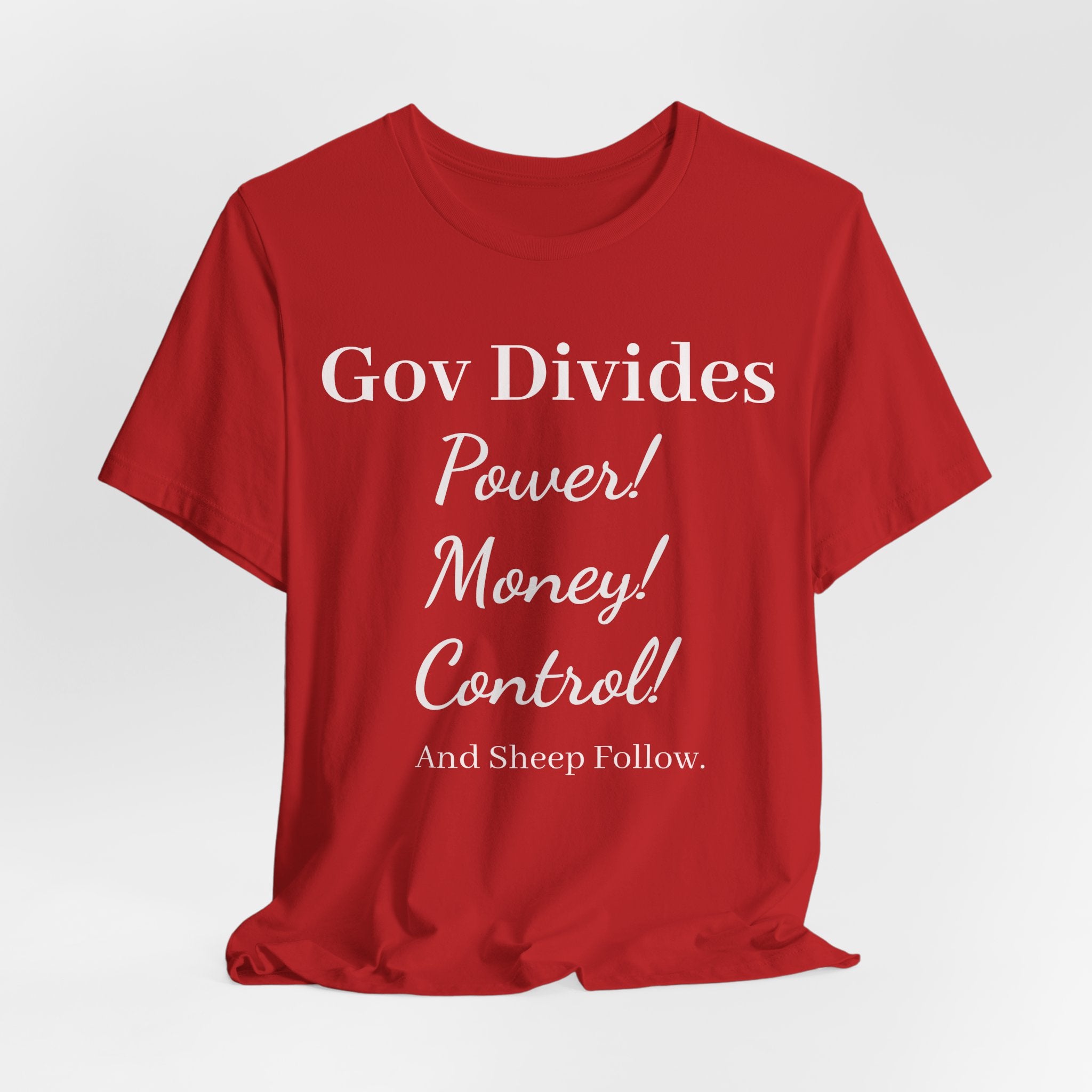 Gov Divides Tee — Pastel Political Statement T-Shirt