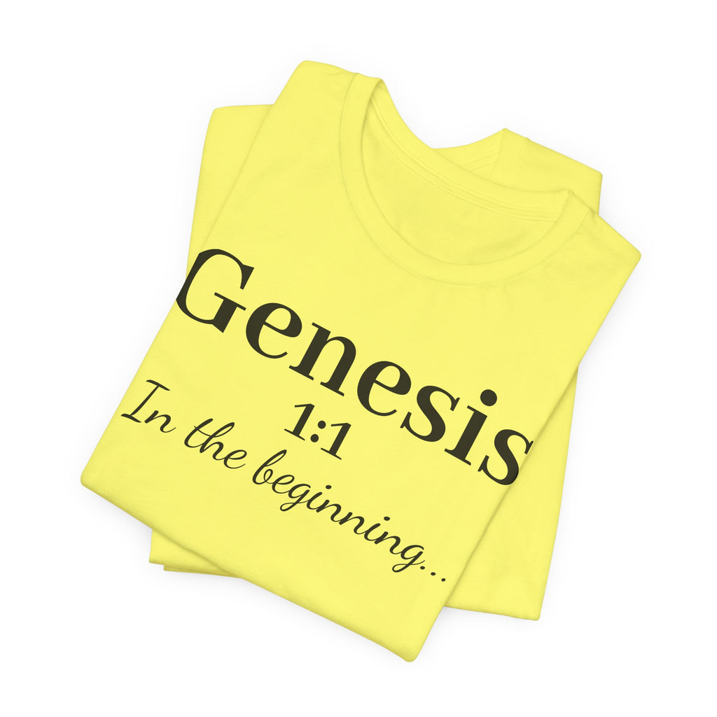 Genesis 1:1 "In the beginning" Christian Tee