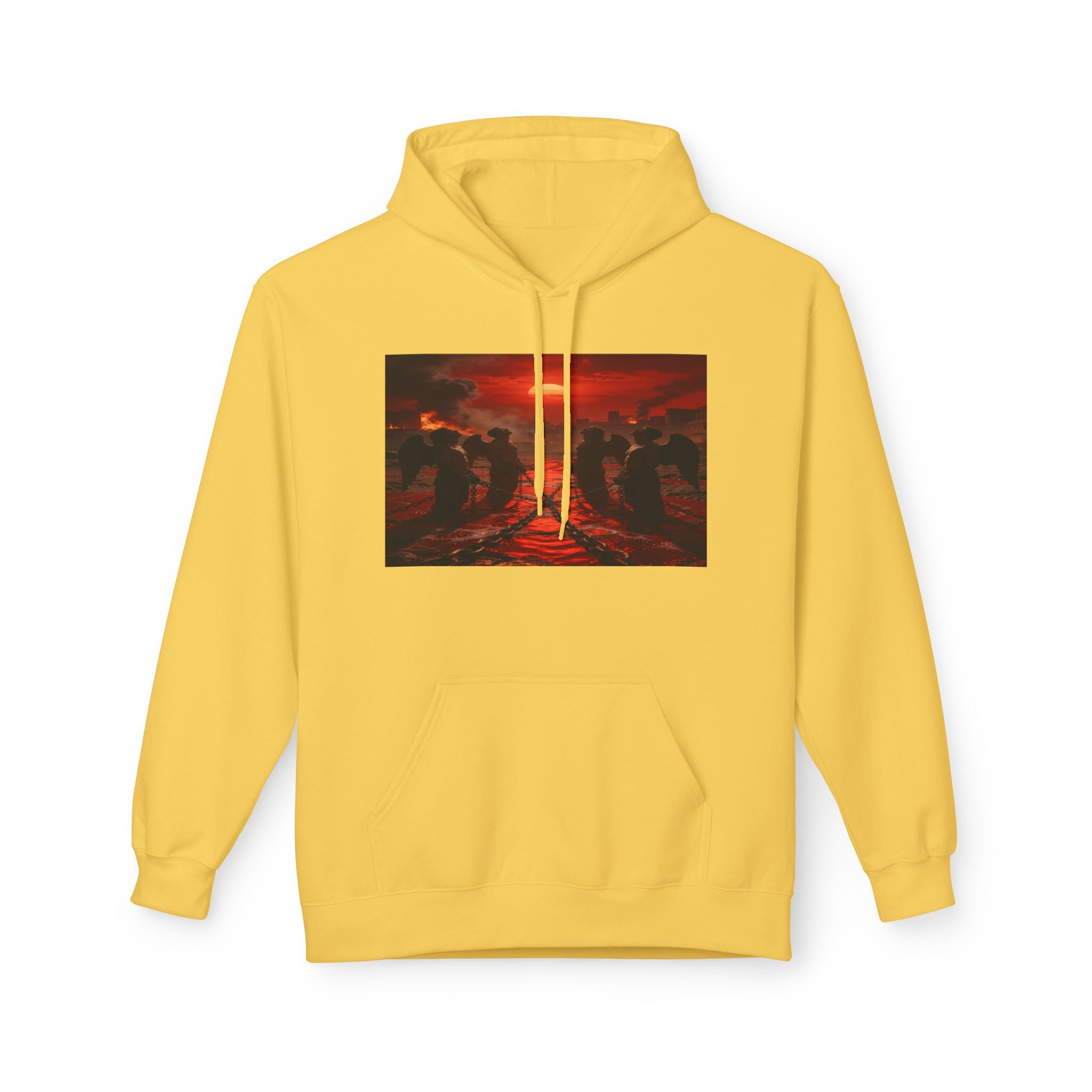 Revelation 9 reveals four fallen angels bound in the Euphrates River! Hoodie!