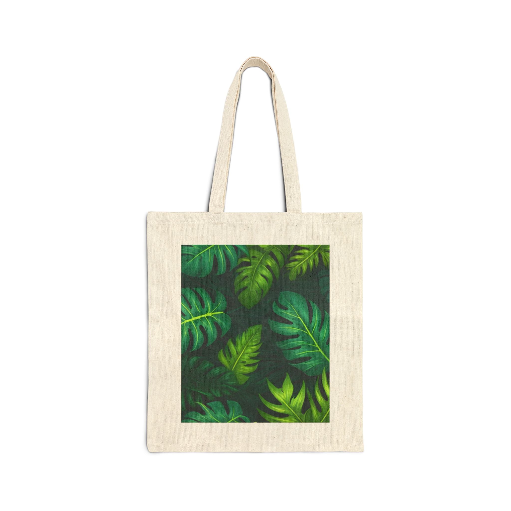 Tote Bag — Tropical Monstera Leaf Canvas Tote