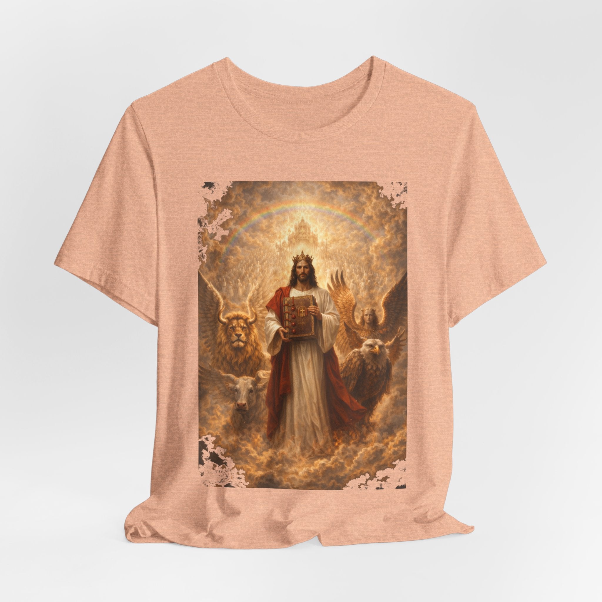 Jesus Christ The Lamb of God-Book of Judgment —  Religious T‑Shirt(Revelation 5:5-7)