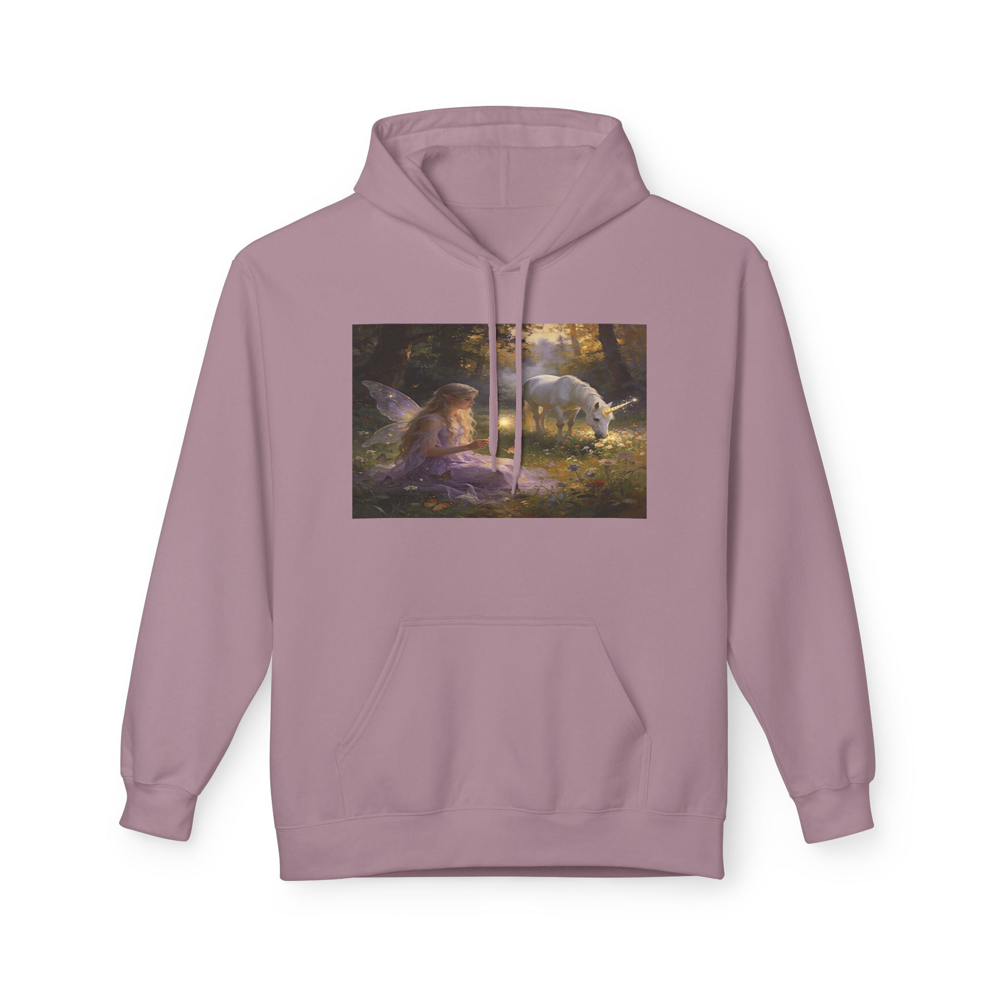 Mystical Unicorn Forest Hoodie — Ethereal Fantasy Art Pullover