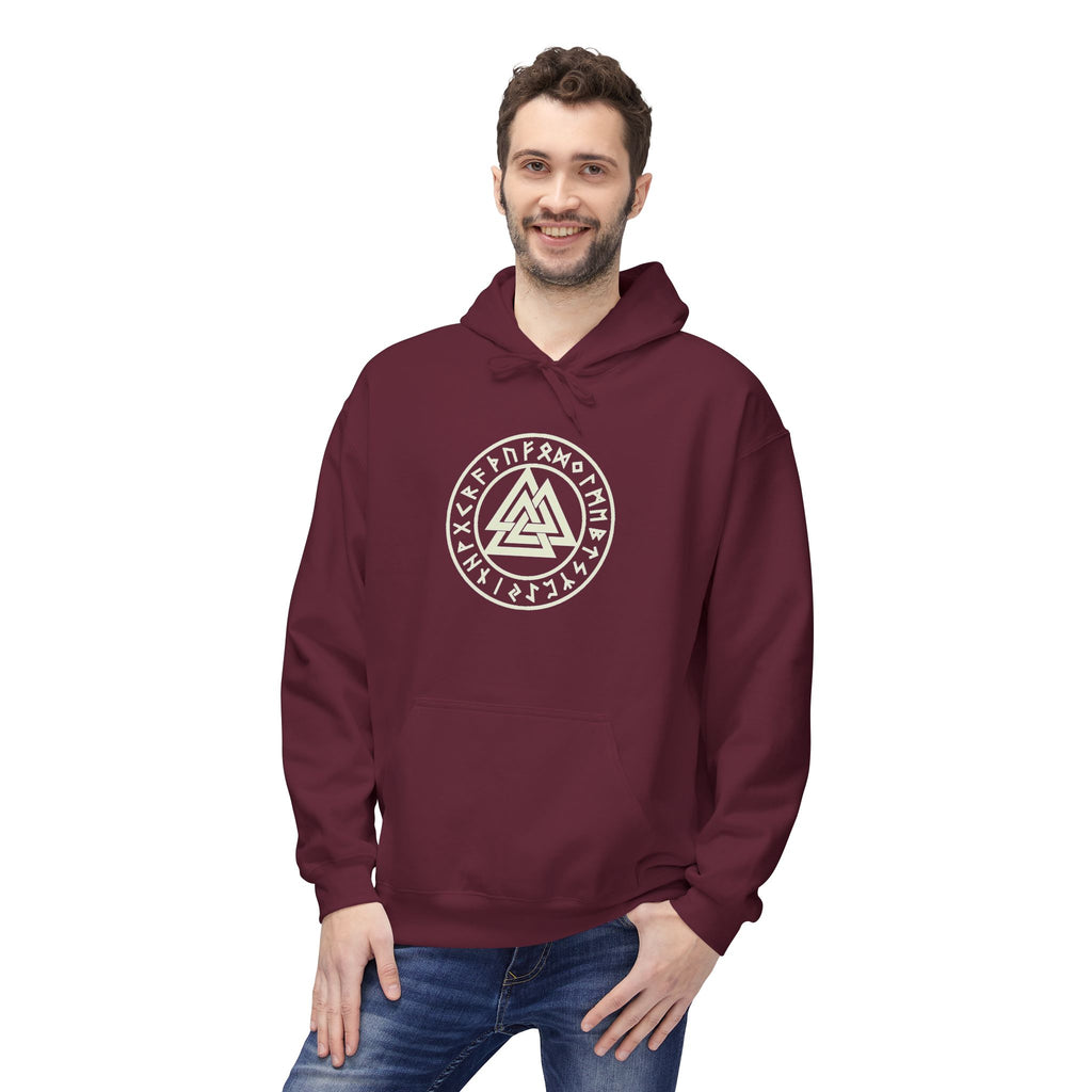 Viking  Rune Hoodie — Valknut Rune  — Norse Viking Symbol for the slain warrior