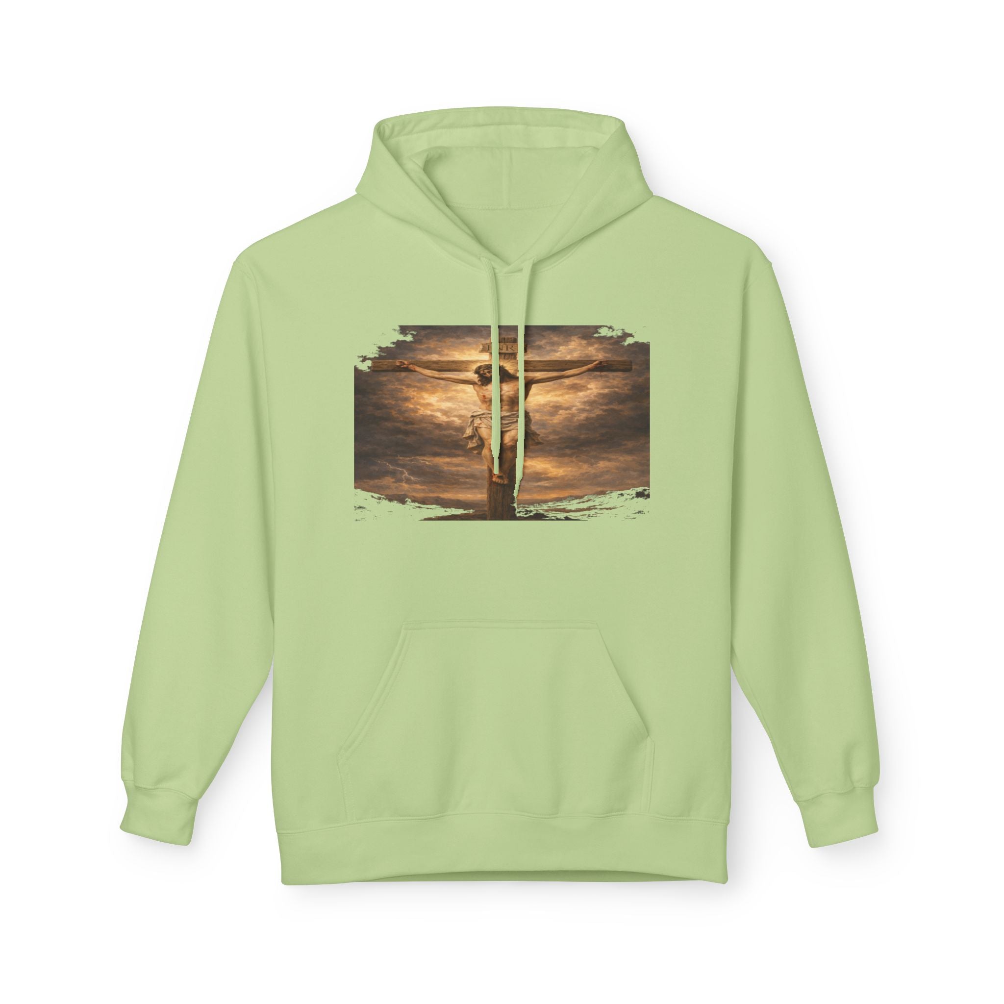 Jesus Christ on the Cross -Hoodie — Christian Faith Inspirational Pullover