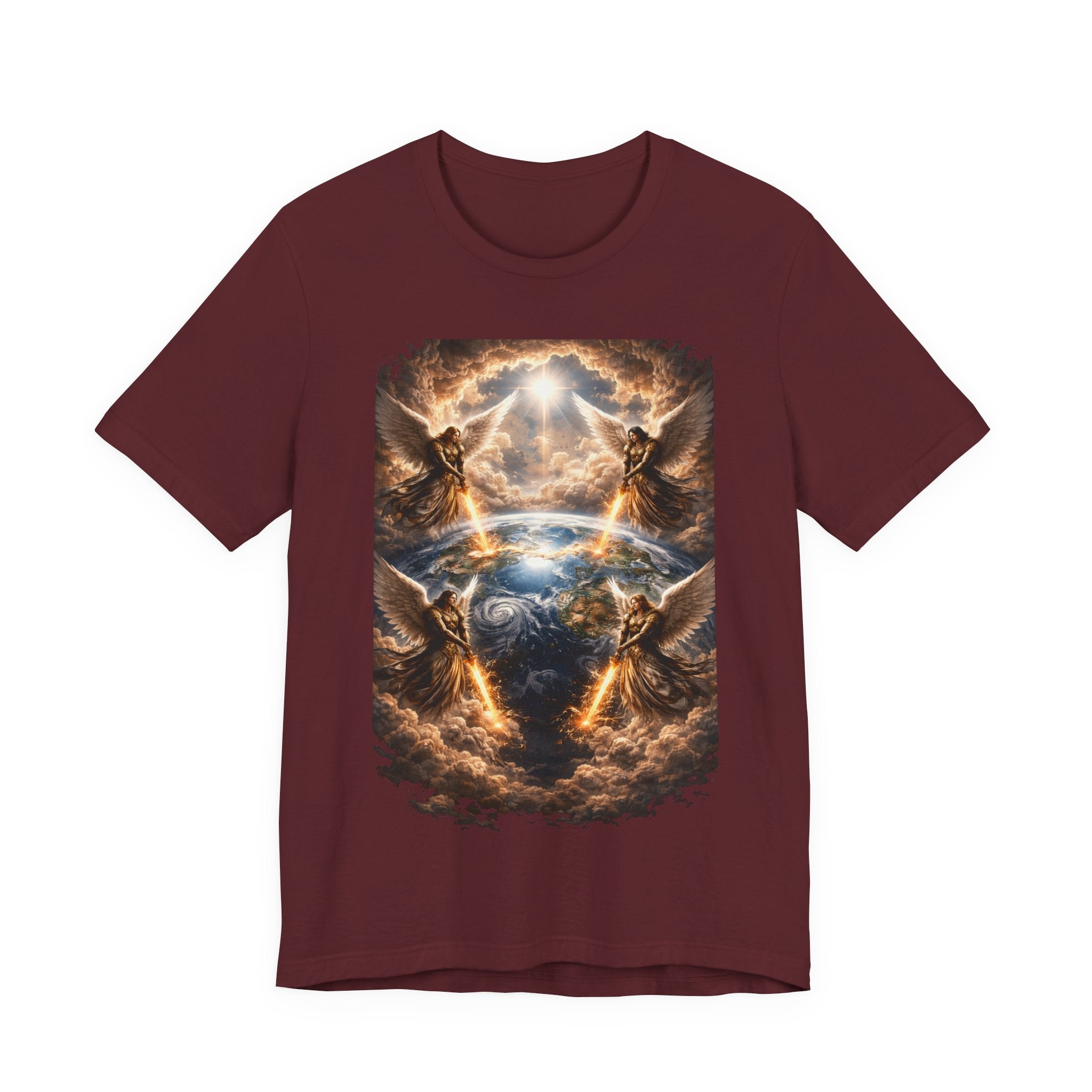 Revelation 7:1 T-Shirt — Heavenly Angel Wings Graphic Tee