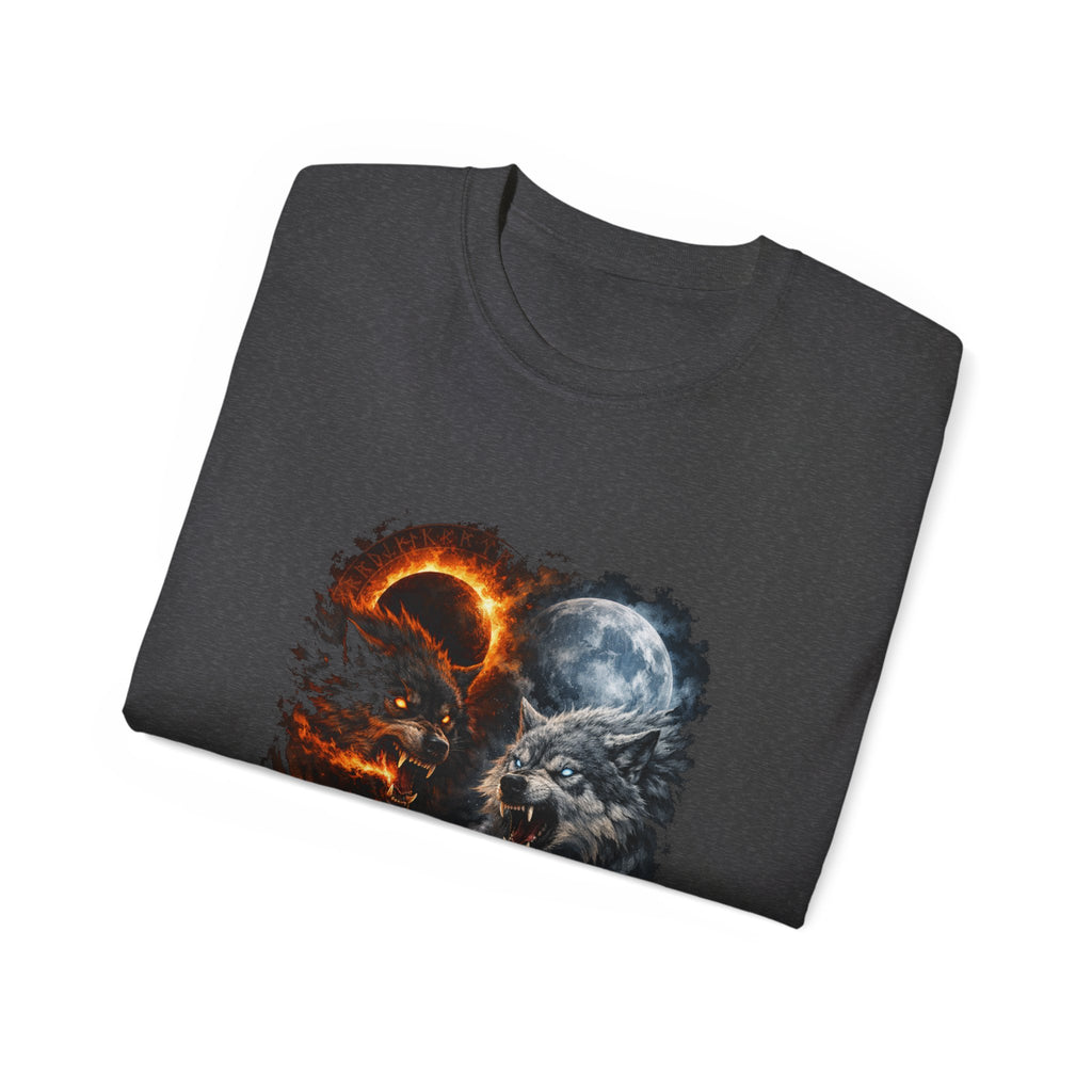 Skoll and Hati – The Wolves of the Sun and Moon Cotton T-Shirt